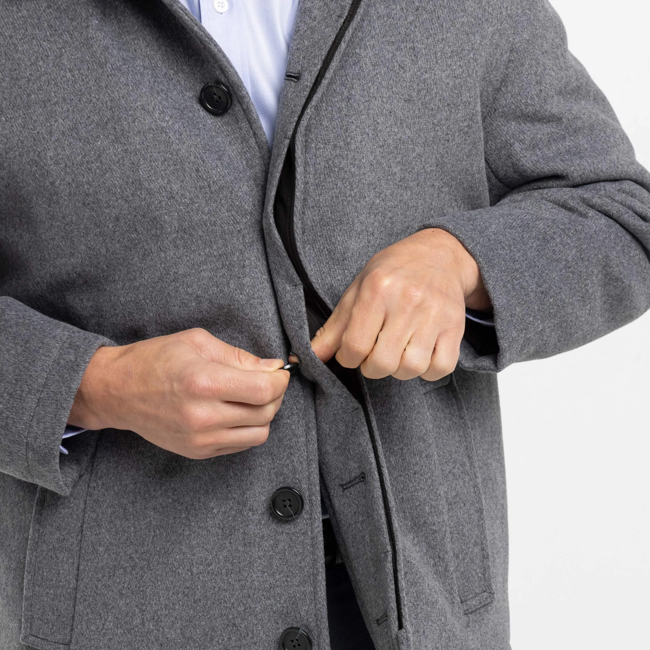 Grey Wool Peacoat sold by Ash & Erie product image thumbnail 5