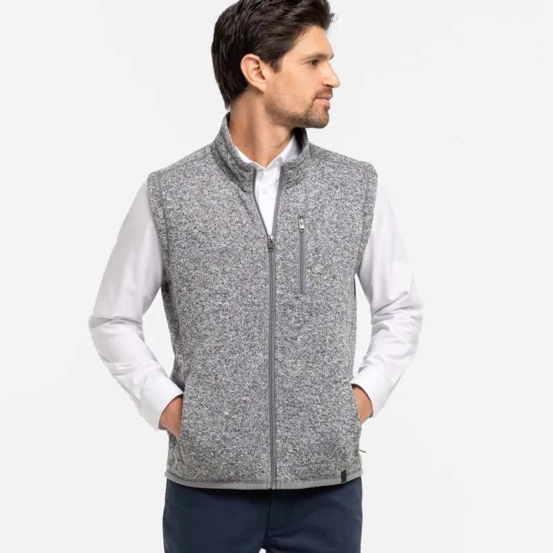 Heather Grey Fleece Vest sold by Ash & Erie