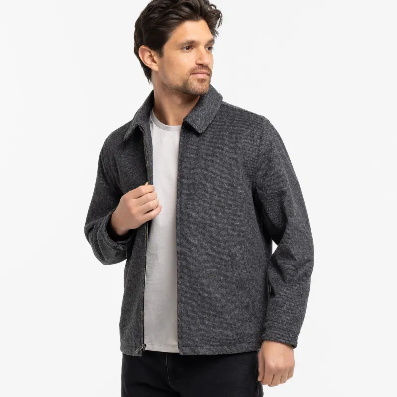 Charcoal Herringbone City Jacket sold by Ash & Erie