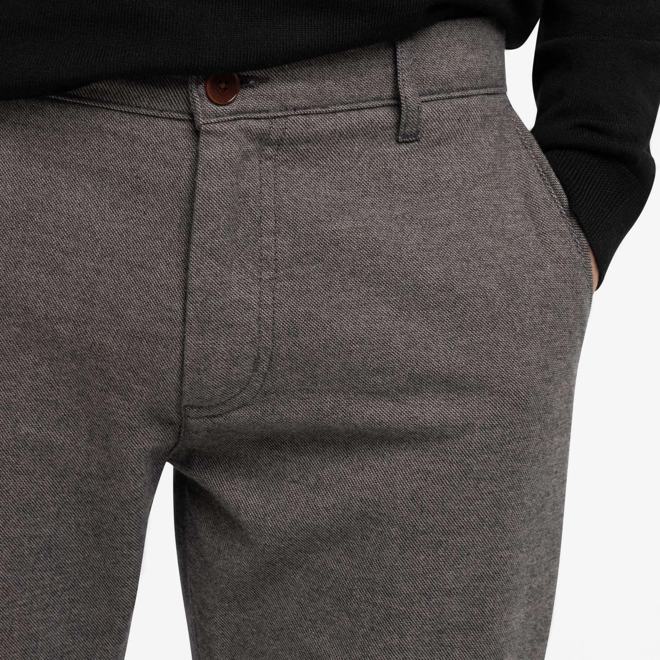 Grey Brushed Twill Chinos sold by Ash & Erie product image thumbnail 4