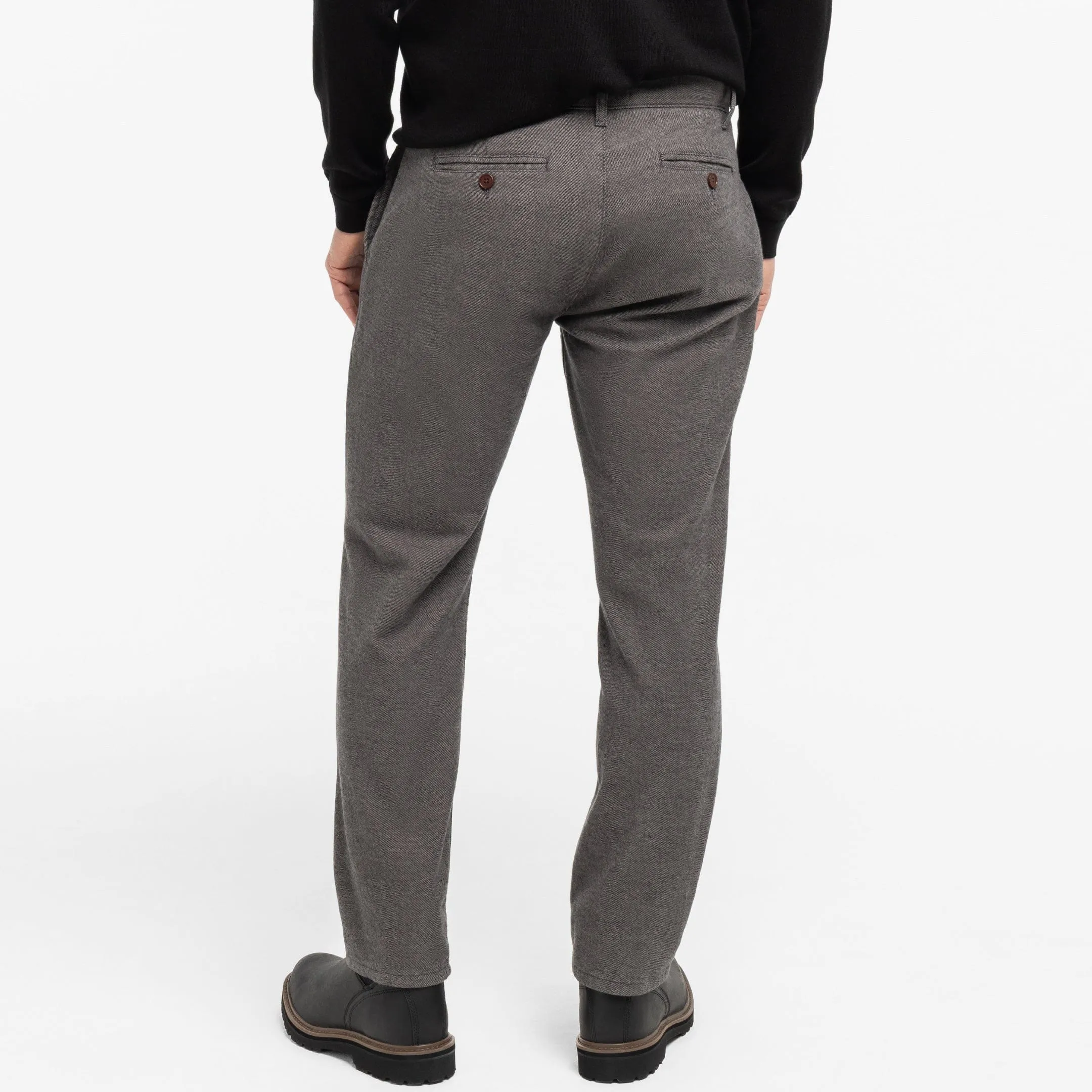 Grey Brushed Twill Chinos sold by Ash & Erie product image thumbnail 3