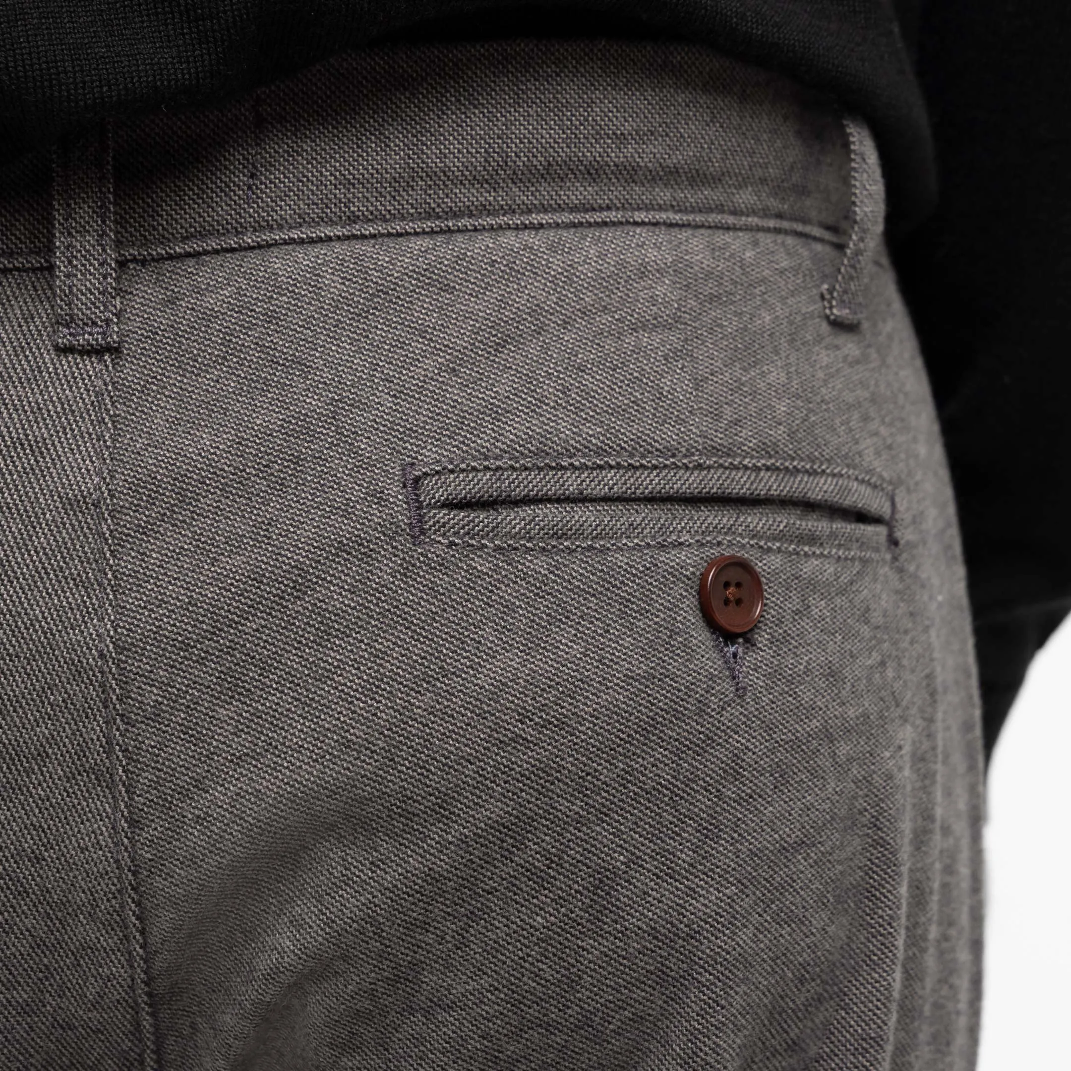 Grey Brushed Twill Chinos sold by Ash & Erie product image thumbnail 5
