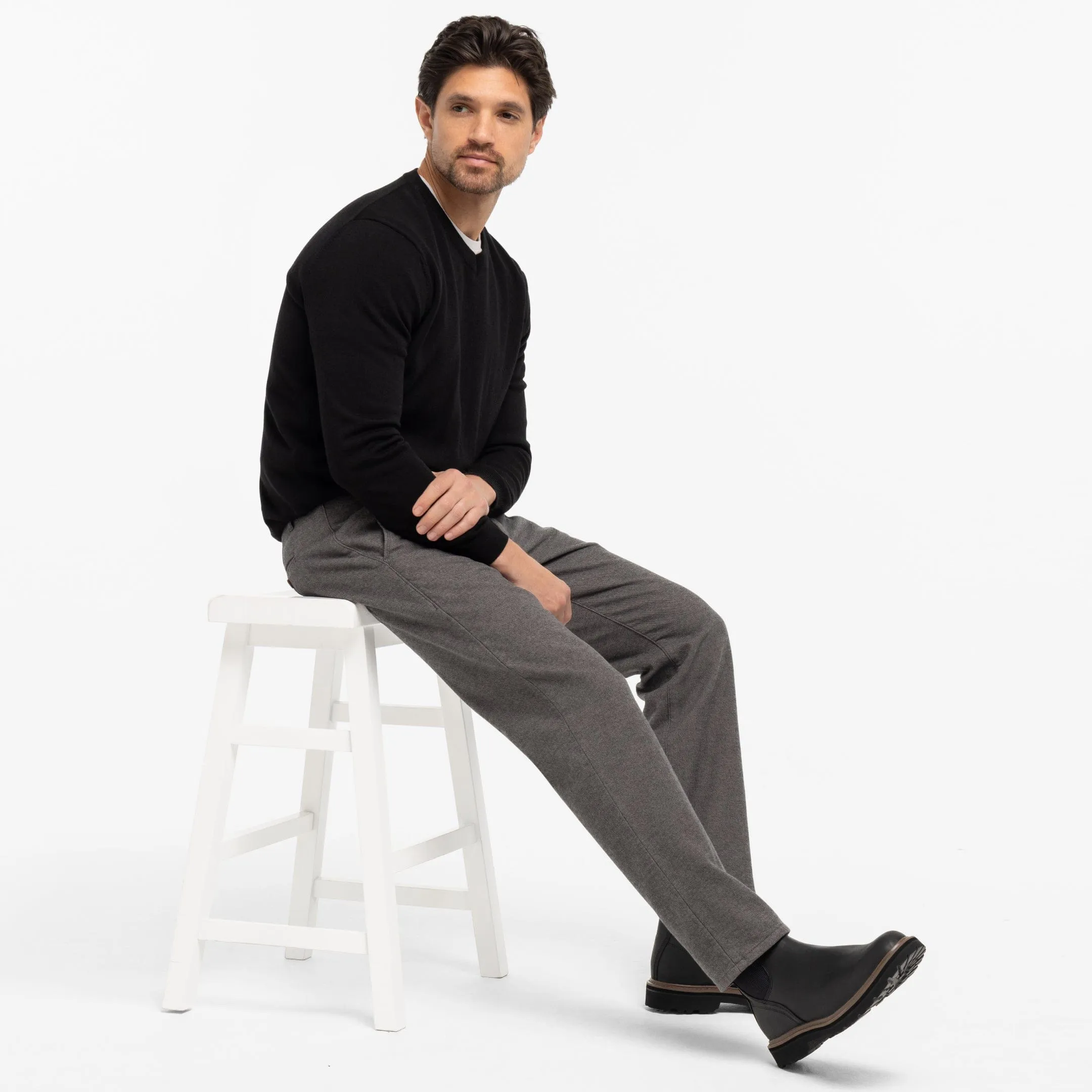 Grey Brushed Twill Chinos sold by Ash & Erie product image thumbnail 2