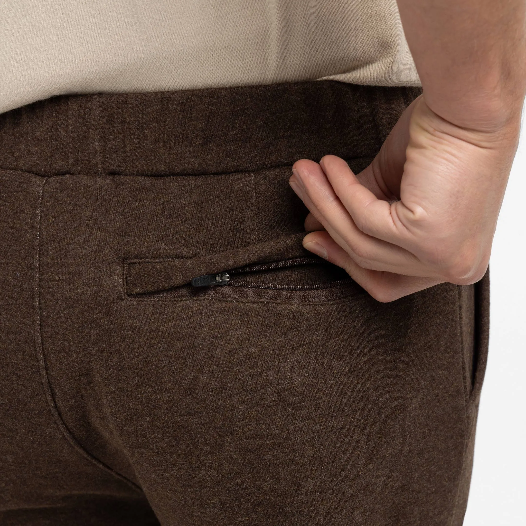 Heather Brown French Terry Jogger sold by Ash & Erie product image thumbnail 4