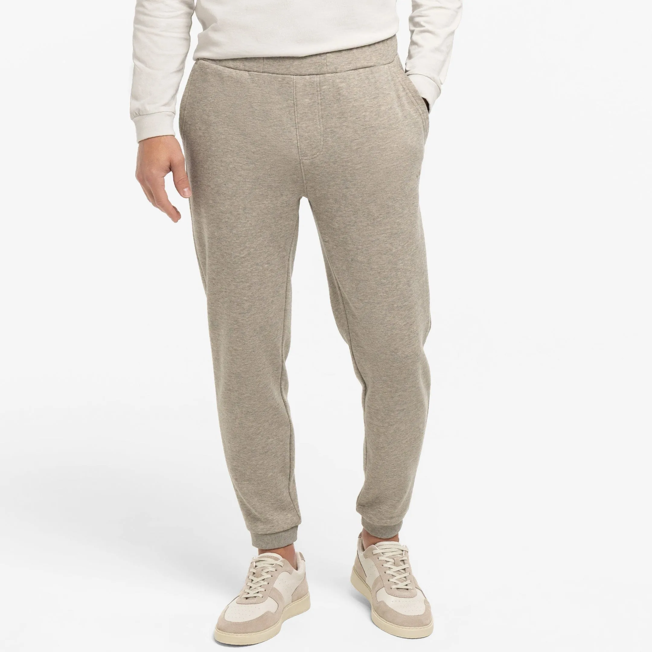 Heather Oat French Terry Jogger sold by Ash & Erie