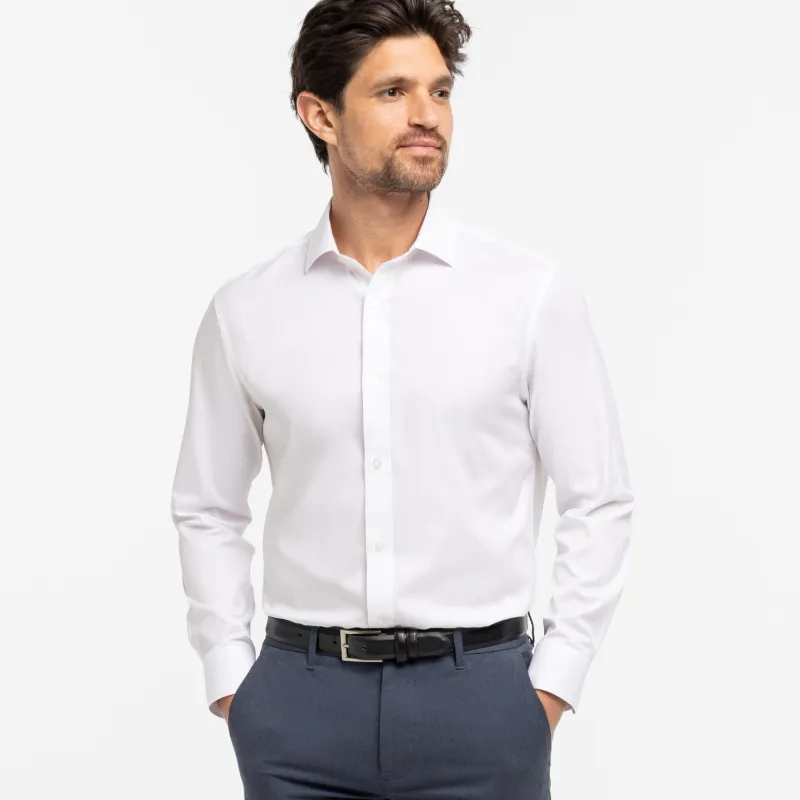 White Dobby Dress Shirt sold by Ash & Erie