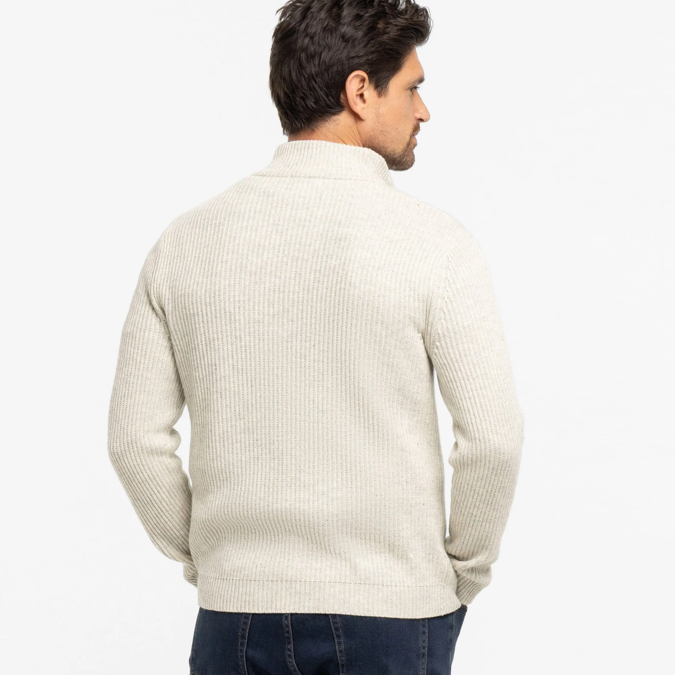 Oat Cashmere Blend Quarter-Zip Sweater sold by Ash & Erie product image thumbnail 3