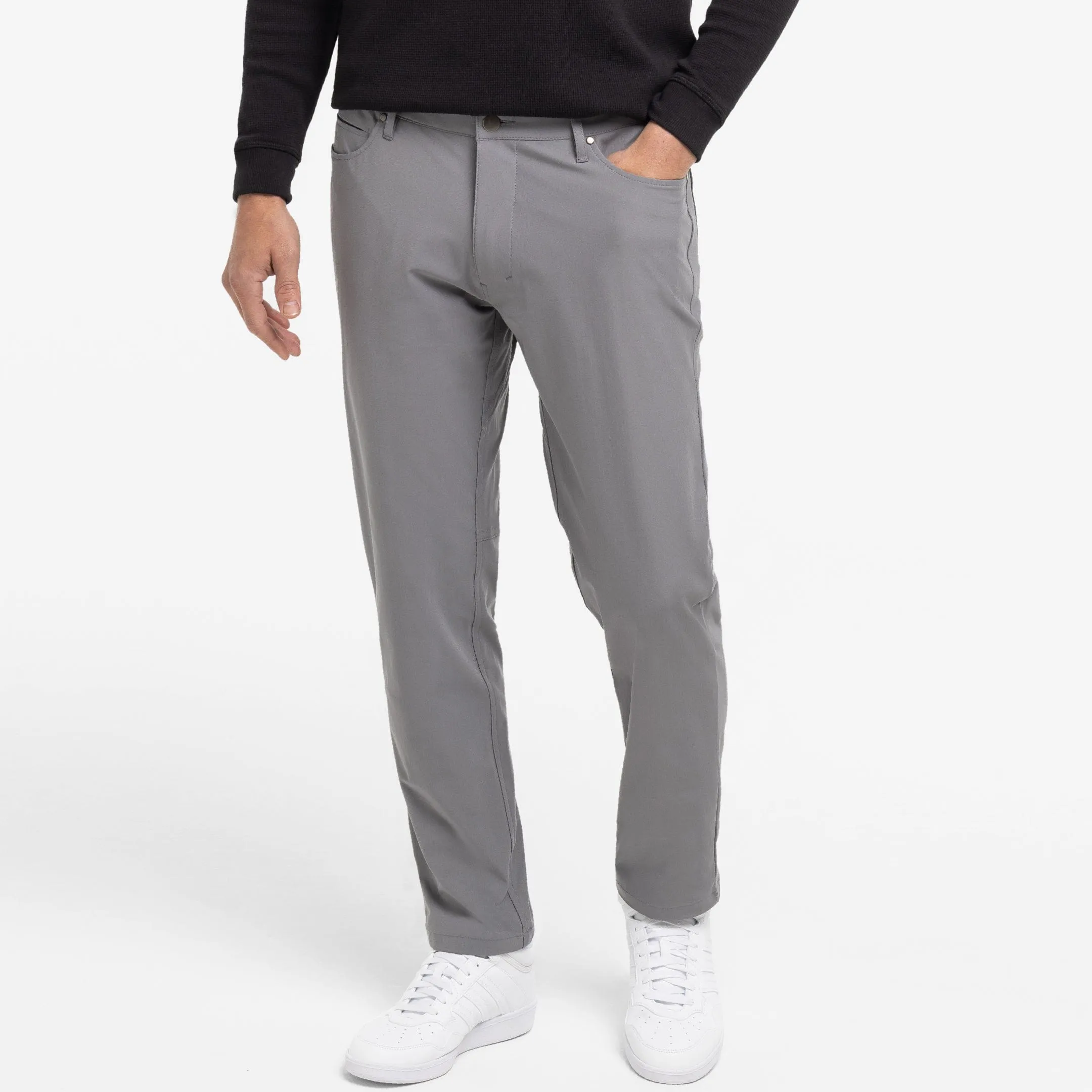 Grey Hybrid XYZ Pant sold by Ash & Erie
