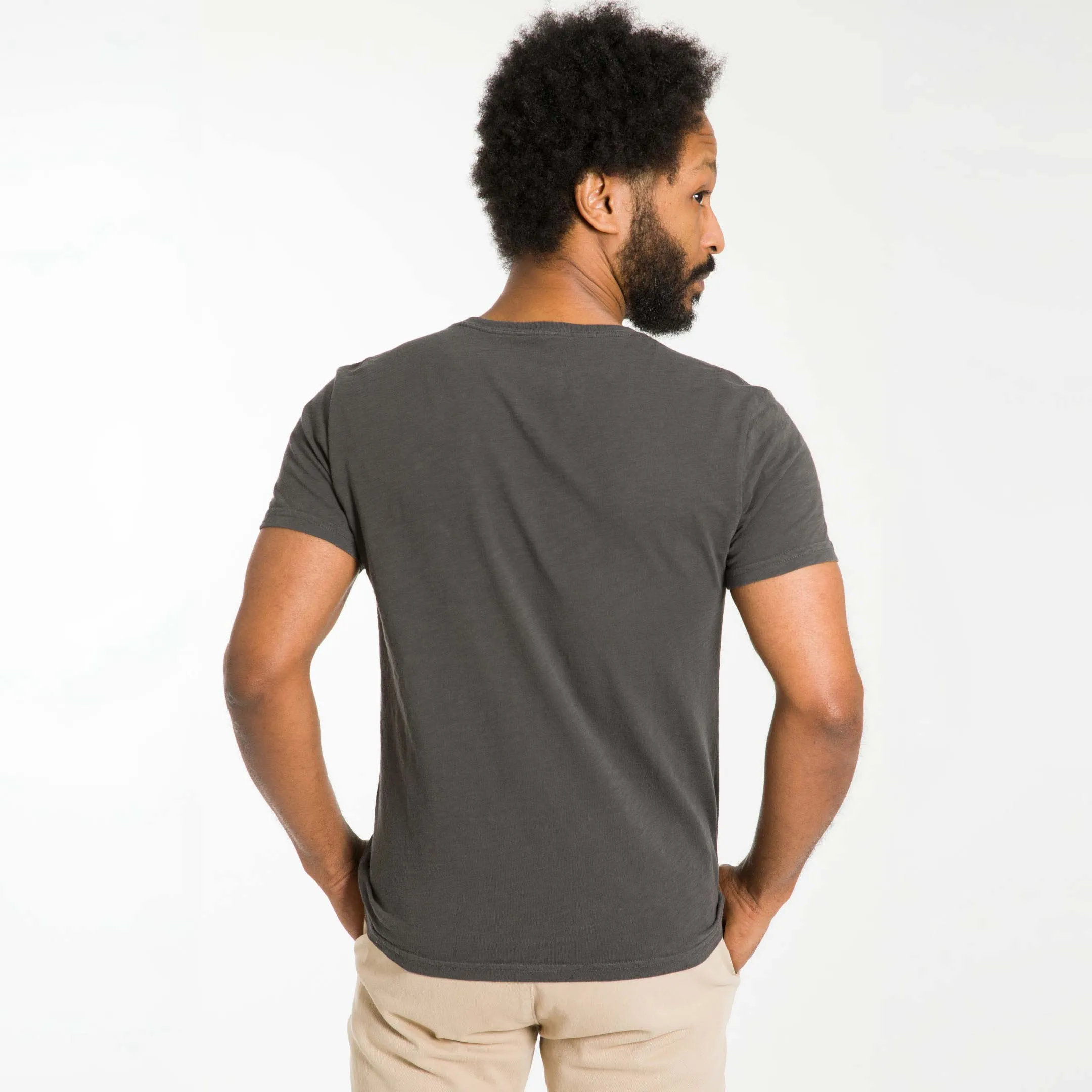 Charcoal Textured V Neck Tee sold by Ash & Erie product image thumbnail 3