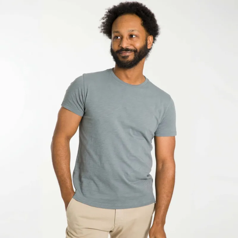 Steel Textured Crew Neck Tee sold by Ash & Erie