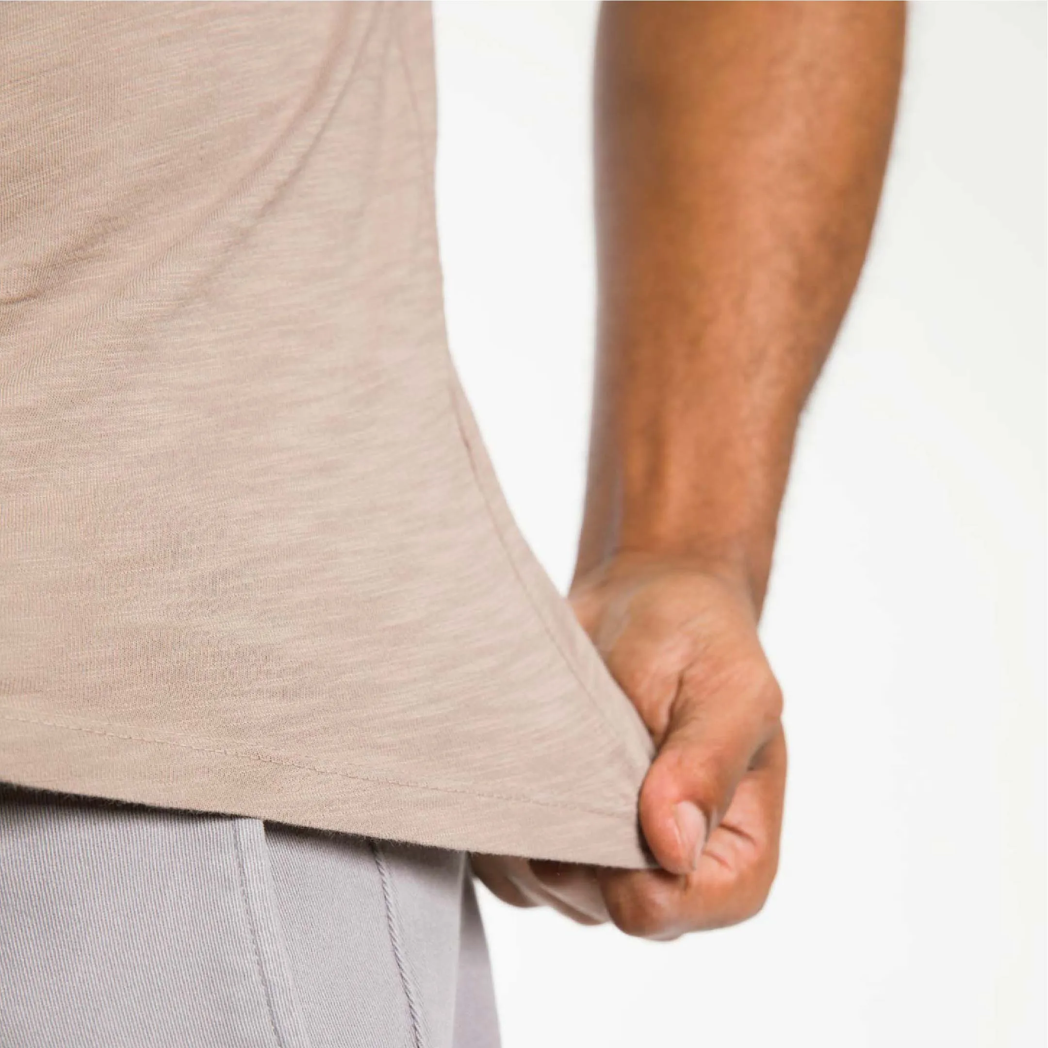 Walnut Textured Crew Neck Tee sold by Ash & Erie product image thumbnail 4