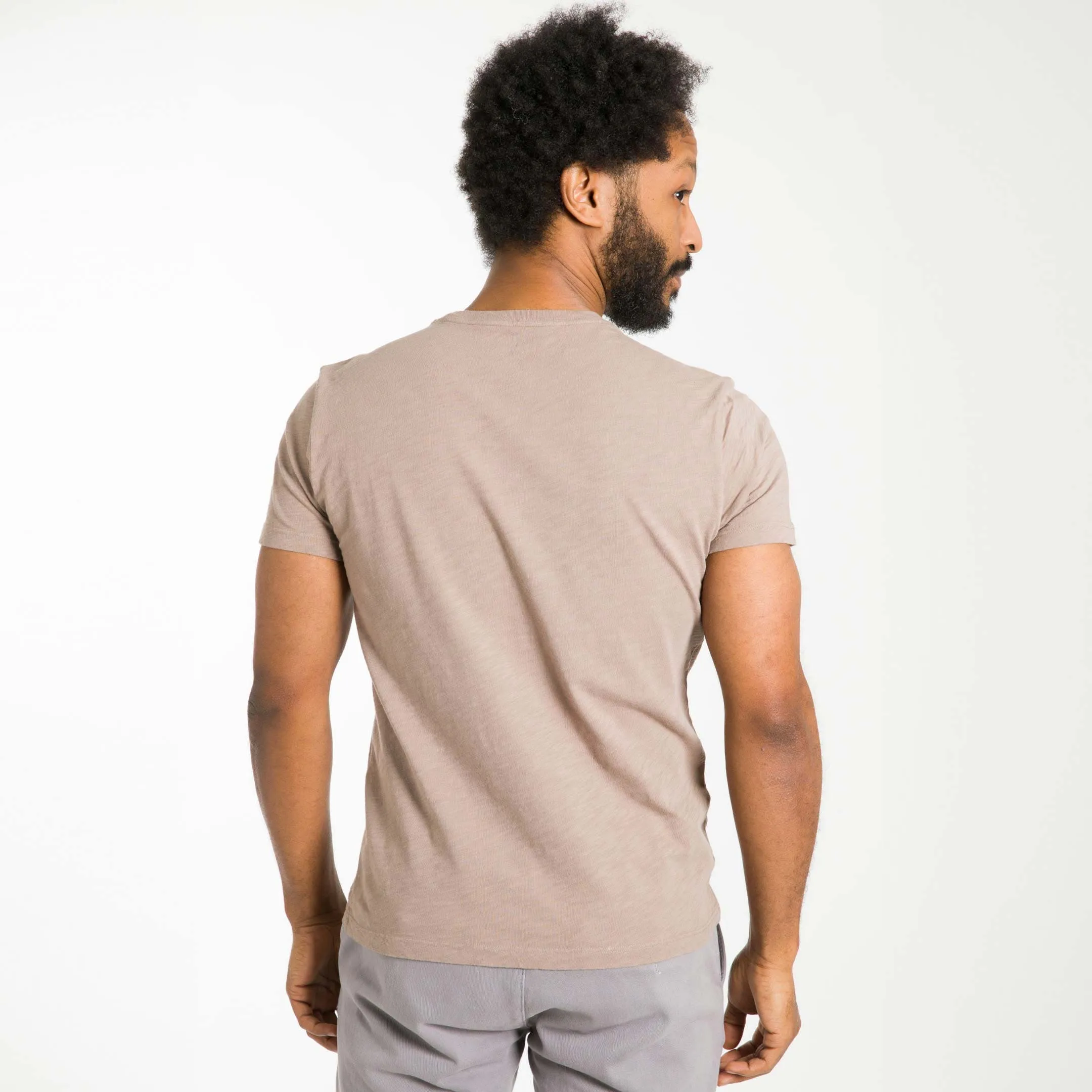 Walnut Textured Crew Neck Tee sold by Ash & Erie product image thumbnail 3
