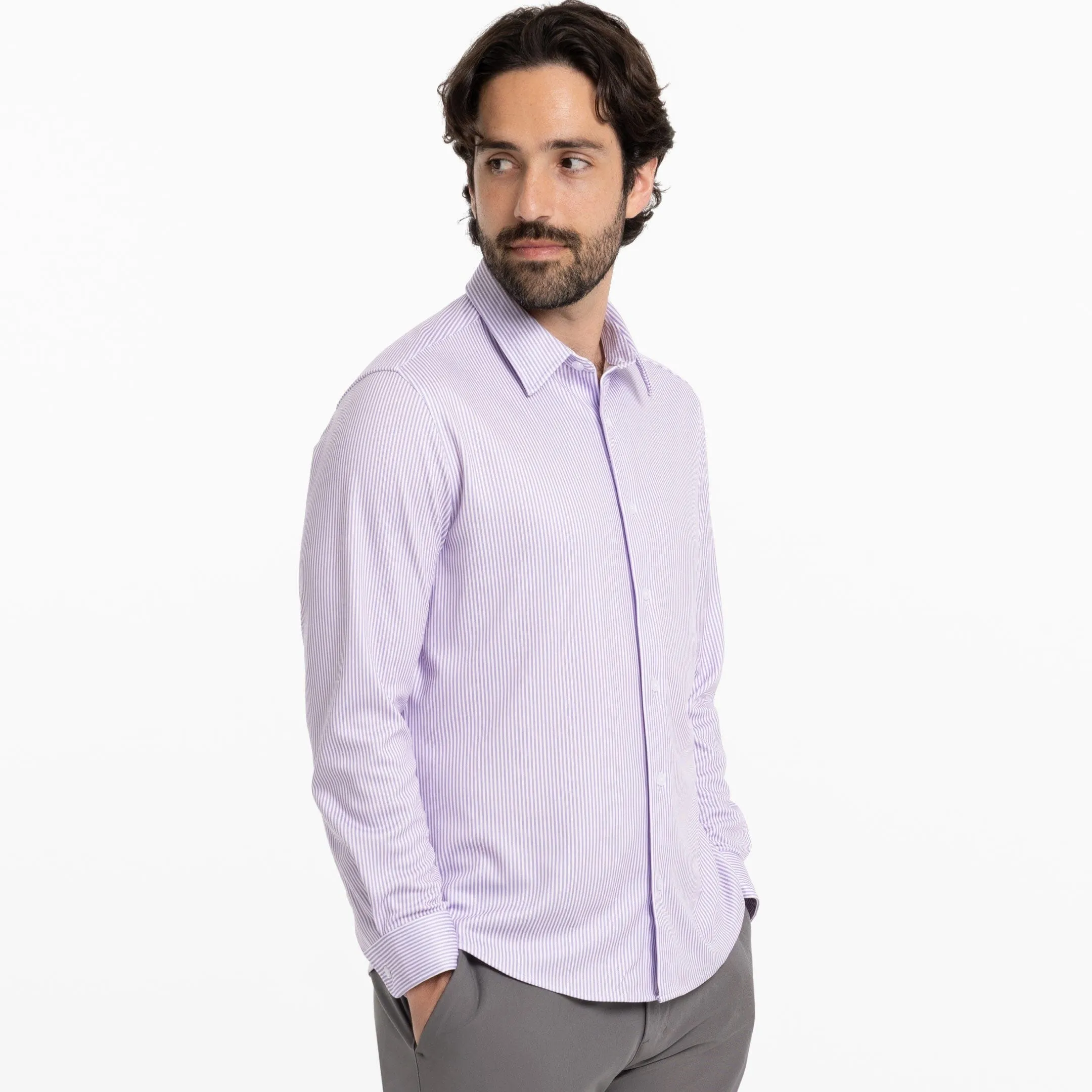 Iris Stripes Performance Stretch Shirt sold by Ash & Erie