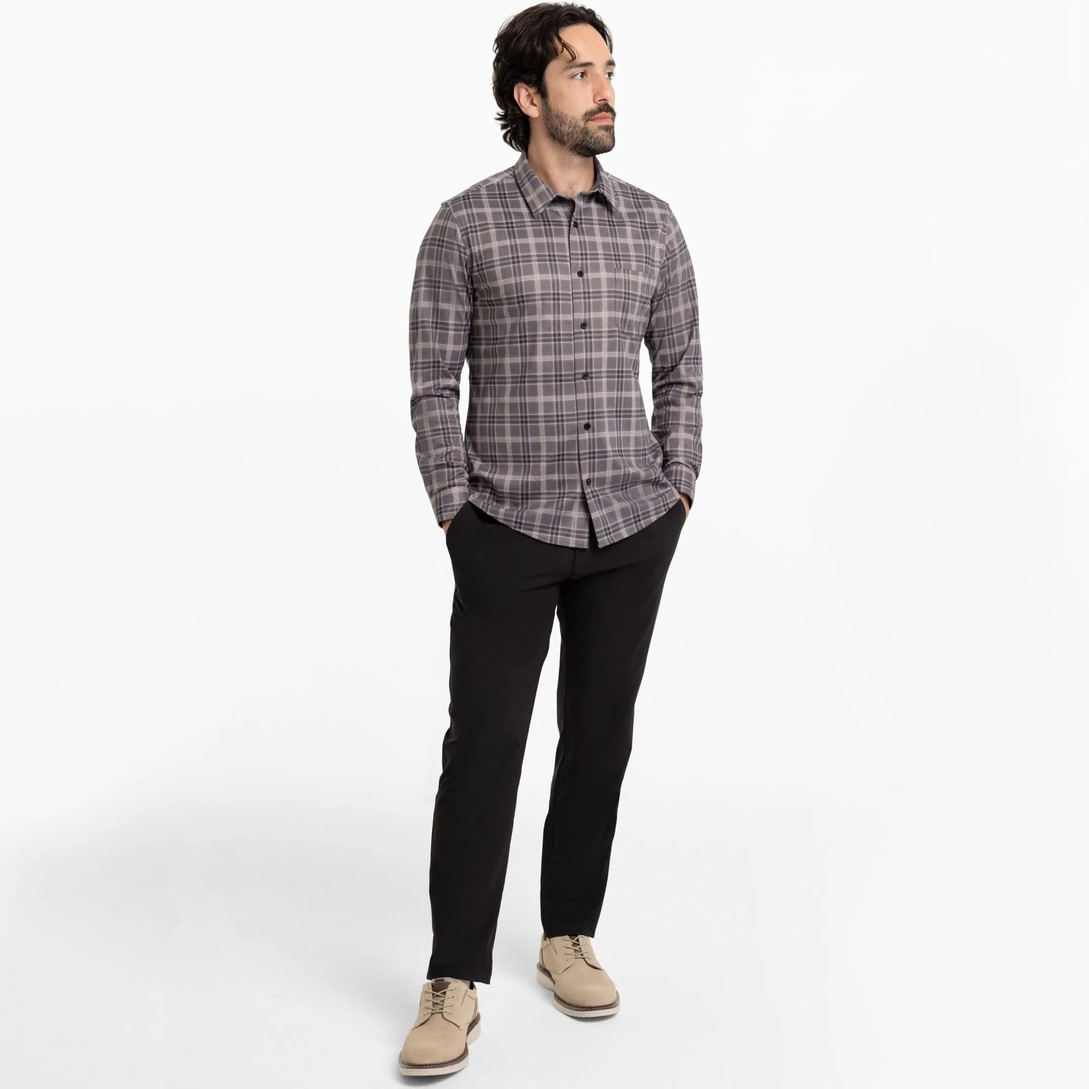 Greyline Plaid Performance Stretch Shirt sold by Ash & Erie product image thumbnail 2
