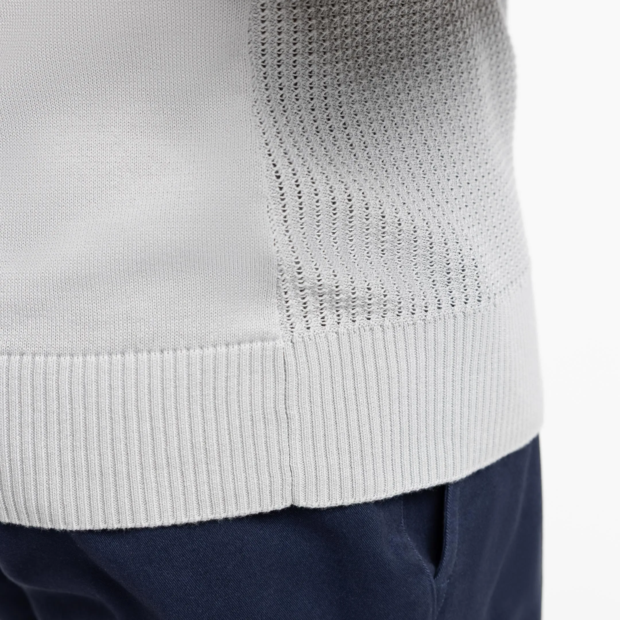 Grey Button Knit Polo sold by Ash & Erie product image thumbnail 5