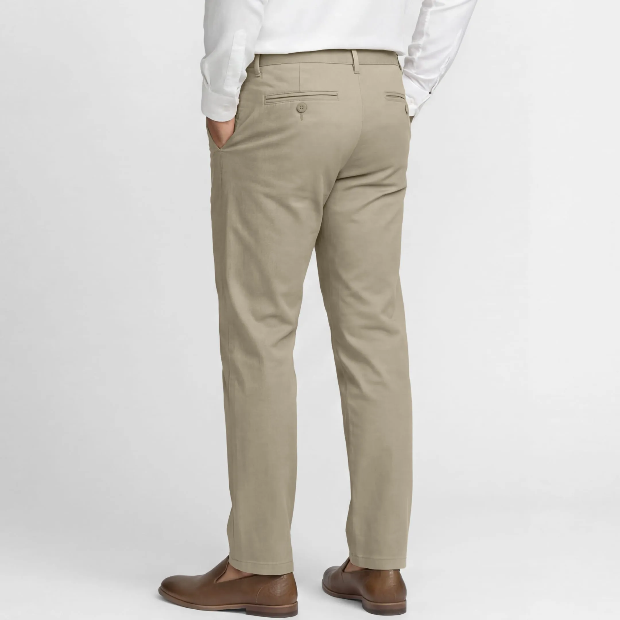 Khaki Lightweight Signature Chino sold by Ash & Erie product image thumbnail 3