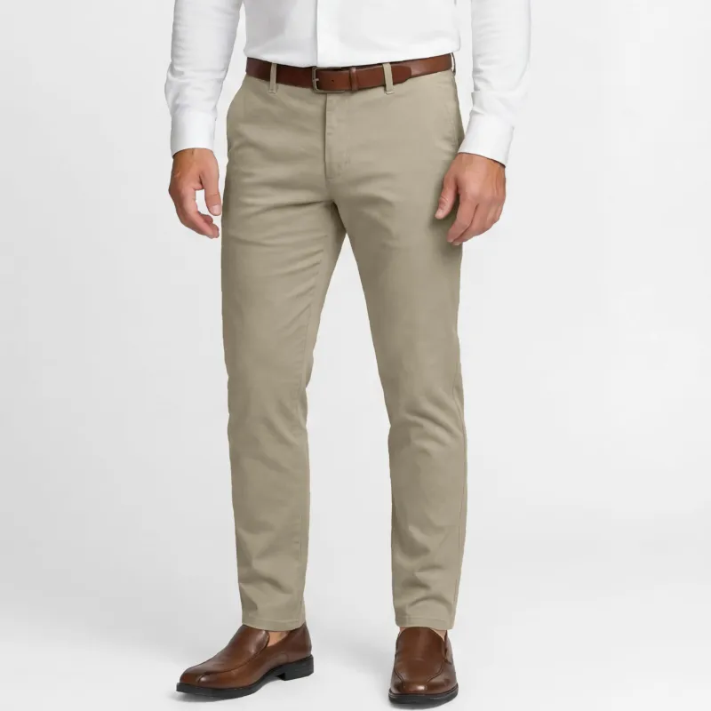 Khaki Lightweight Signature Chino made by Ash & Erie