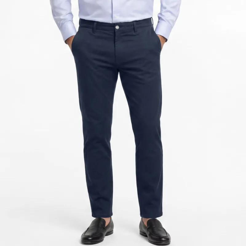 Navy Lightweight Signature Chino made by Ash & Erie