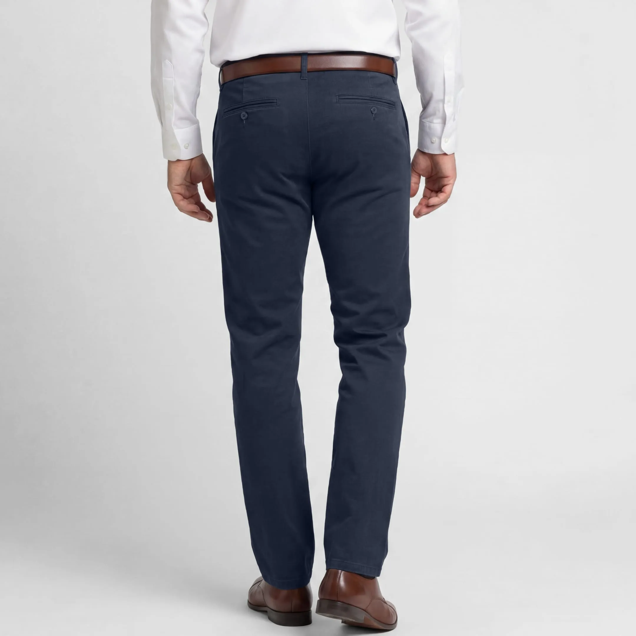 Straight Fit Navy Signature Chino sold by Ash & Erie product image thumbnail 3