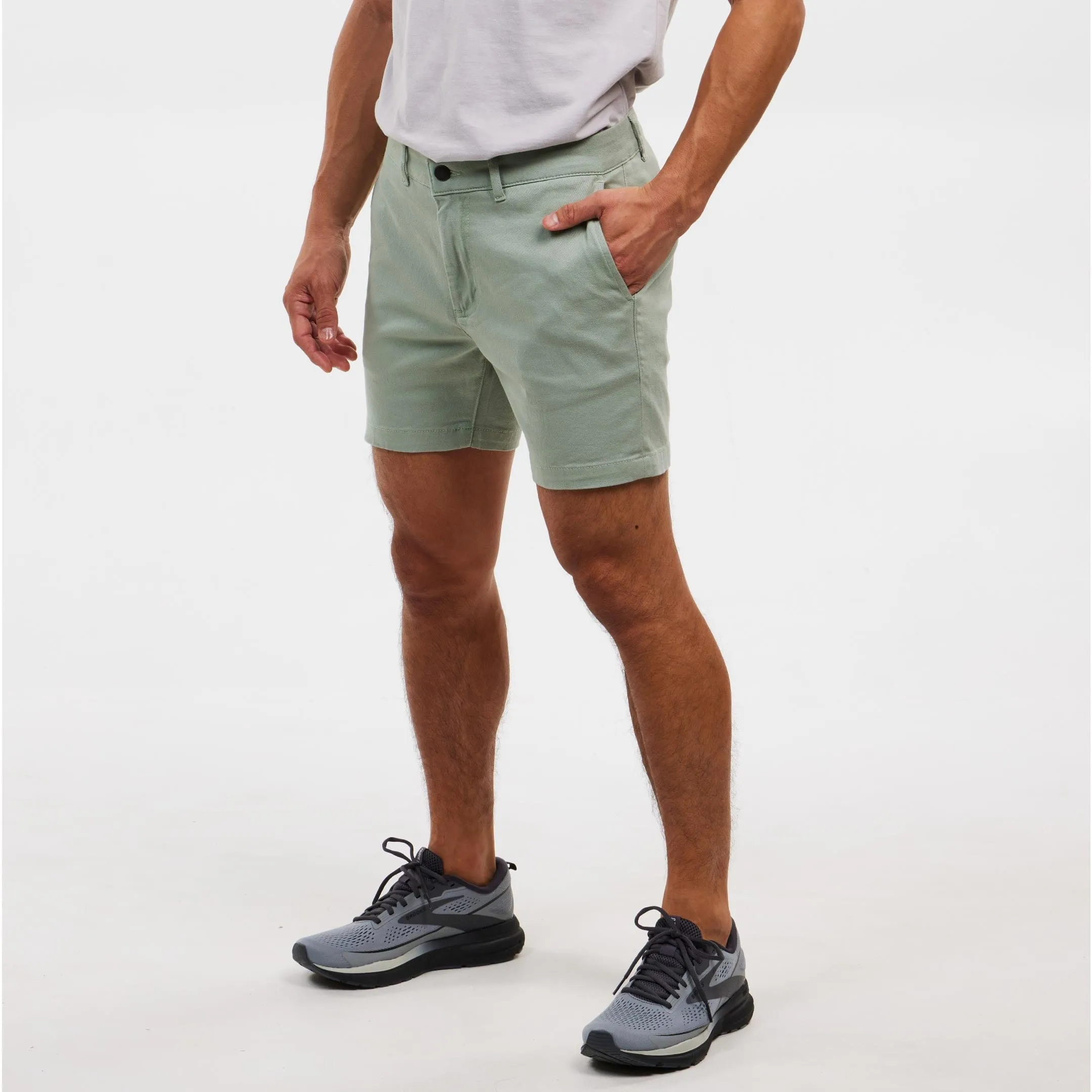 5" Sage Breeze Lightweight Stretch Chino Short sold by Ash & Erie