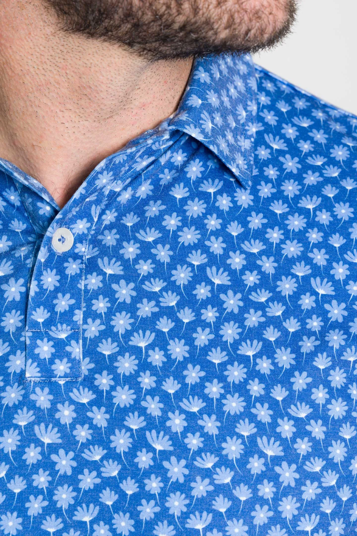 Blue Blossoms Tech Polo sold by Ash & Erie product image thumbnail 4