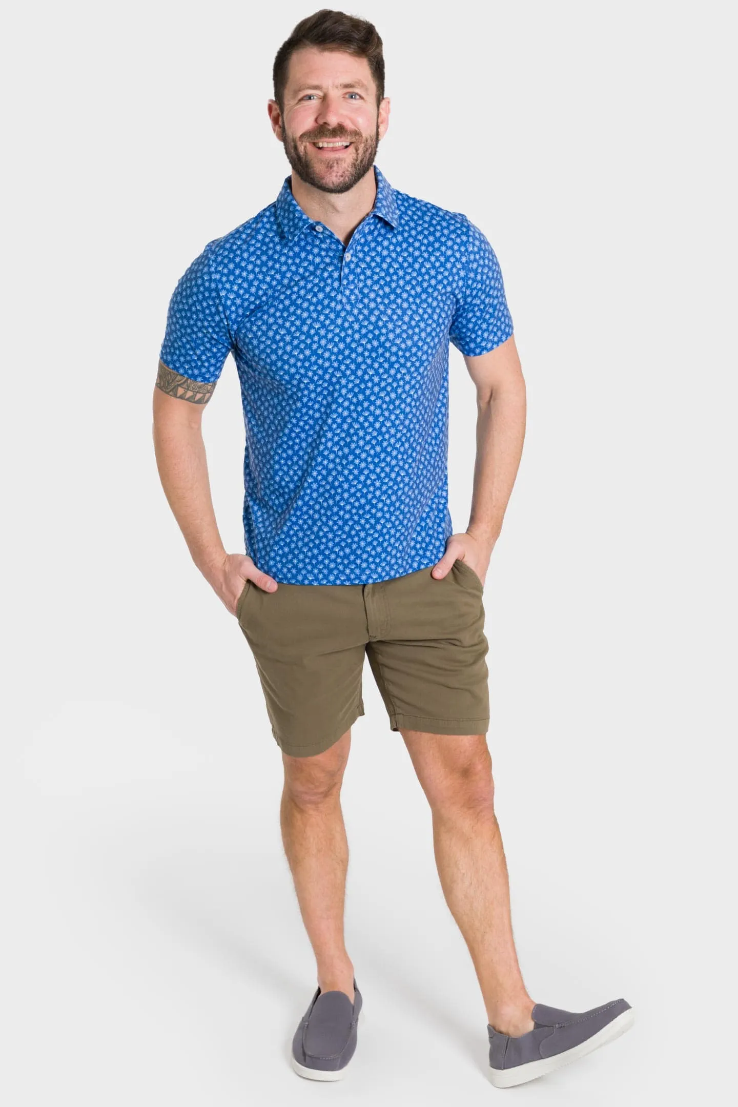 Blue Blossoms Tech Polo sold by Ash & Erie product image thumbnail 2