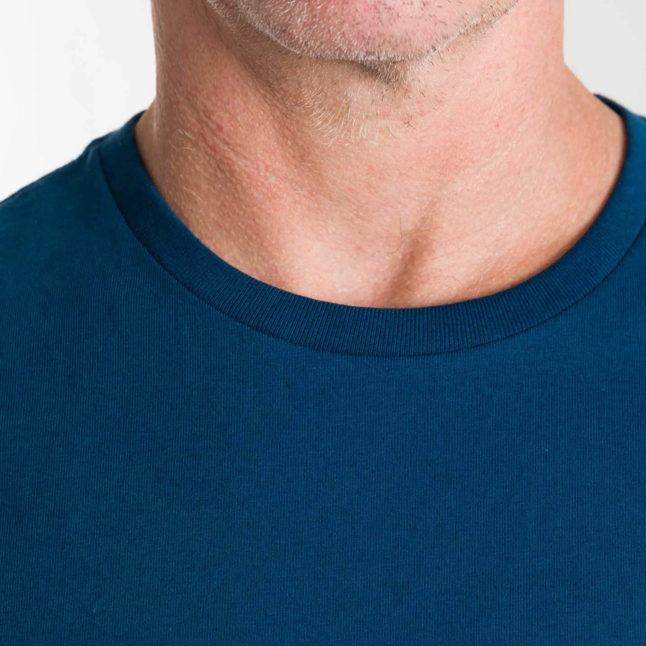 Blue Pima Cotton Crew Neck Tee sold by Ash & Erie product image thumbnail 4