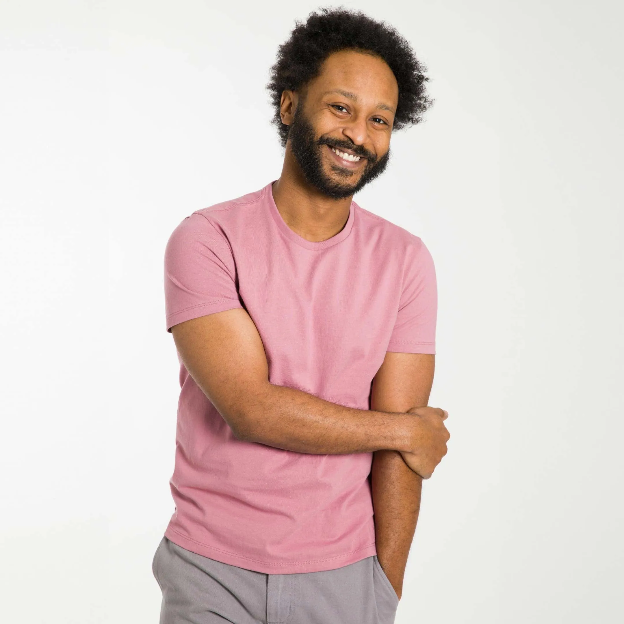 Rose Pima Cotton Crew Neck Tee sold by Ash & Erie