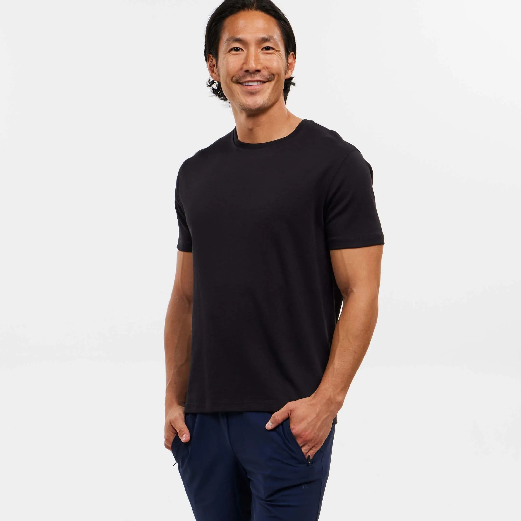 Black Luxury Soft Touch Crew Neck Tee sold by Ash & Erie