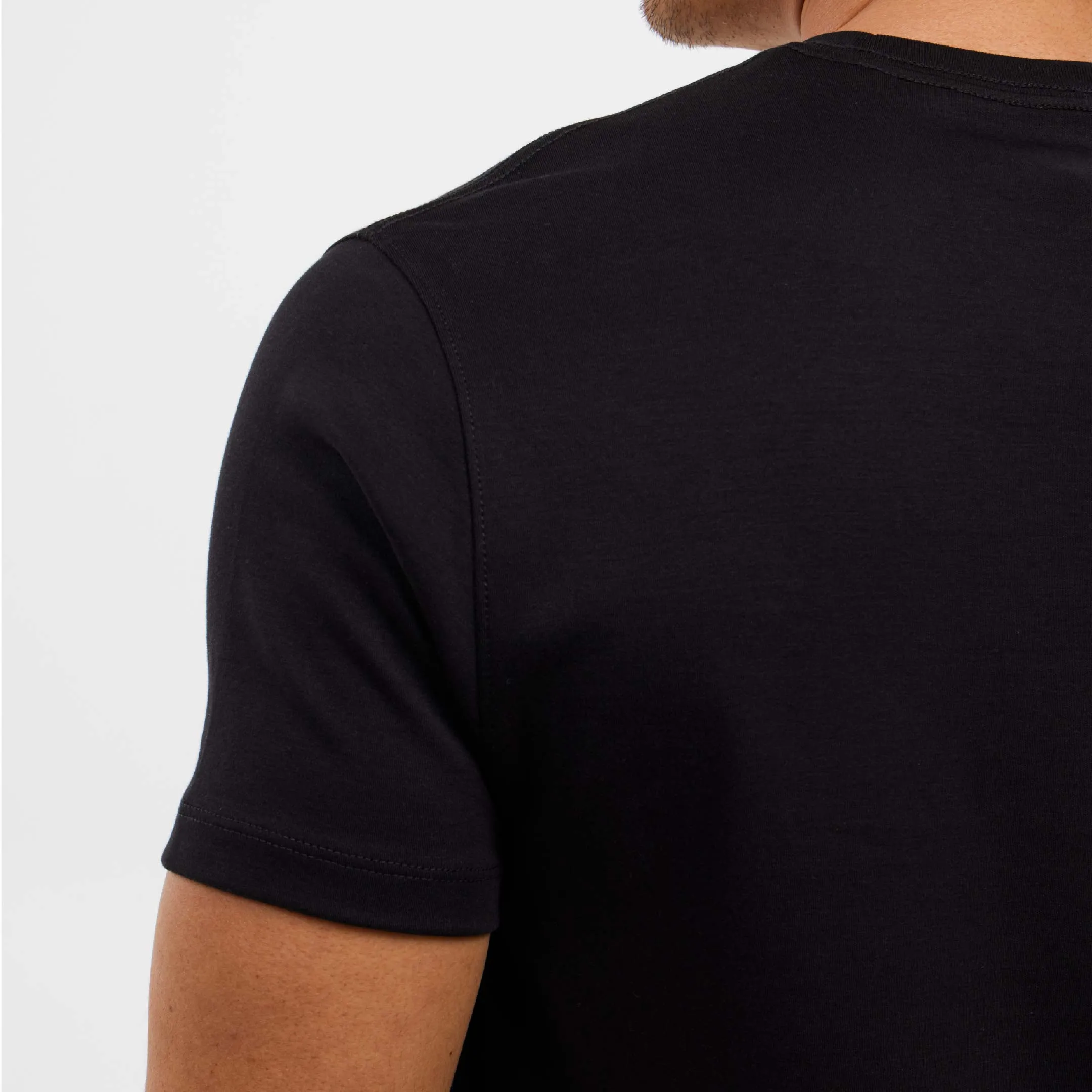 Black Luxury Soft Touch Crew Neck Tee sold by Ash & Erie product image thumbnail 5