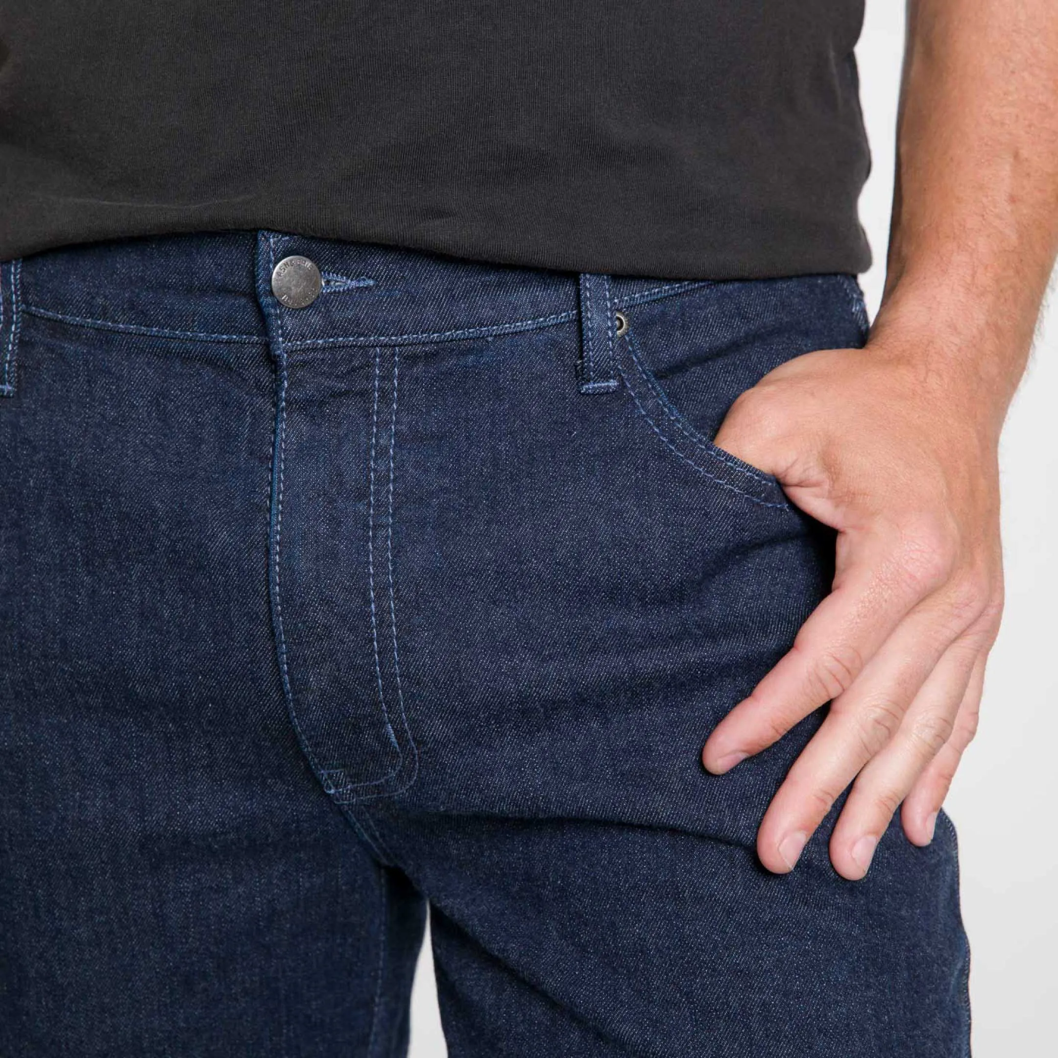 Straight Fit Indigo Wash Essential Jeans sold by Ash & Erie product image thumbnail 5