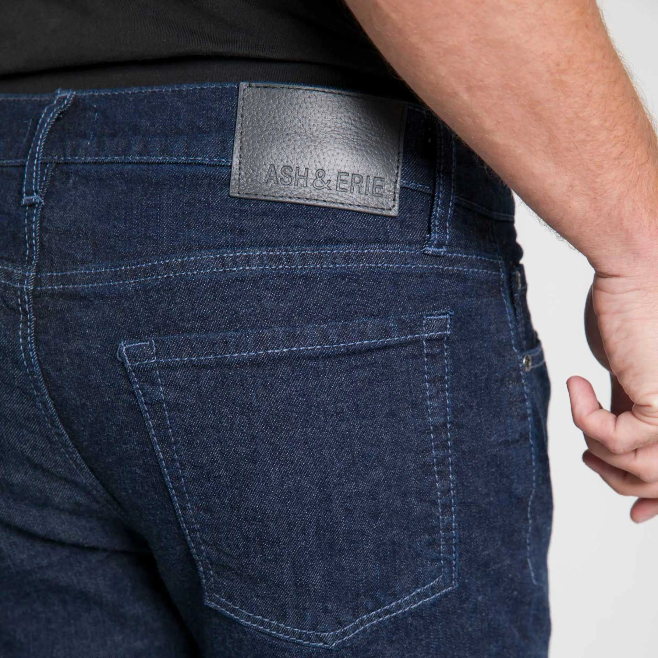 Straight Fit Indigo Wash Essential Jeans sold by Ash & Erie product image thumbnail 4