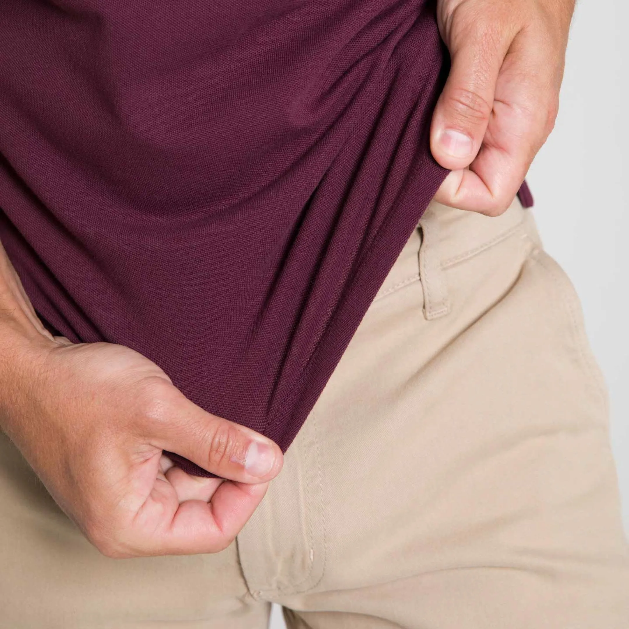 Burgundy Pique Daily Polo sold by Ash & Erie product image thumbnail 5