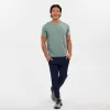 Lightweight Heathered Sage Short Sleeve Henley sold by Ash & Erie