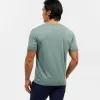 Lightweight Heathered Sage Short Sleeve Henley sold by Ash & Erie