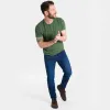 Bright Green Short Sleeve Pima Cotton Henley sold by Ash & Erie
