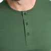 Bright Green Short Sleeve Pima Cotton Henley sold by Ash & Erie