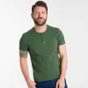 Bright Green Short Sleeve Pima Cotton Henley sold by Ash & Erie