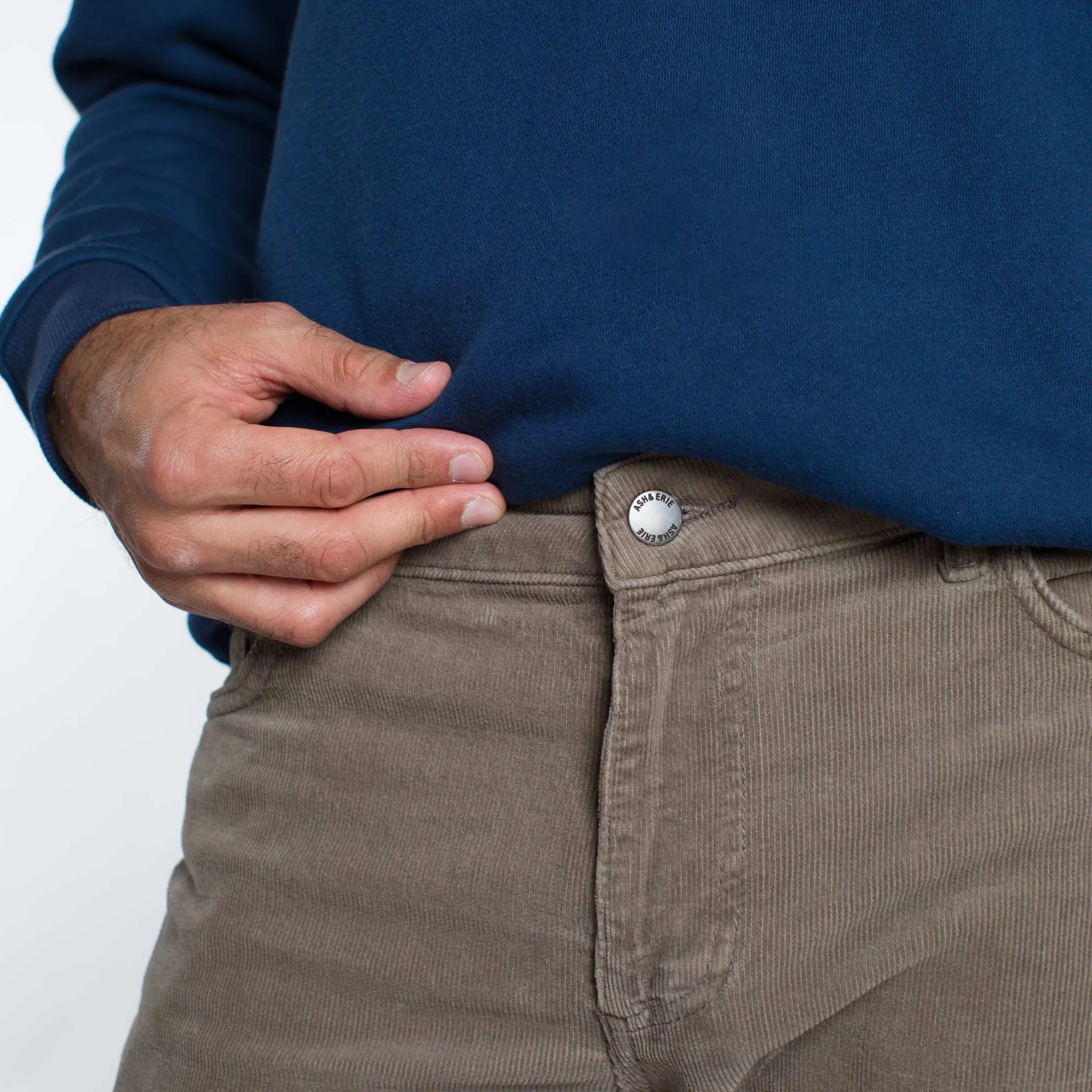 Brown Stretch Corduroy Pant sold by Ash & Erie product image thumbnail 5