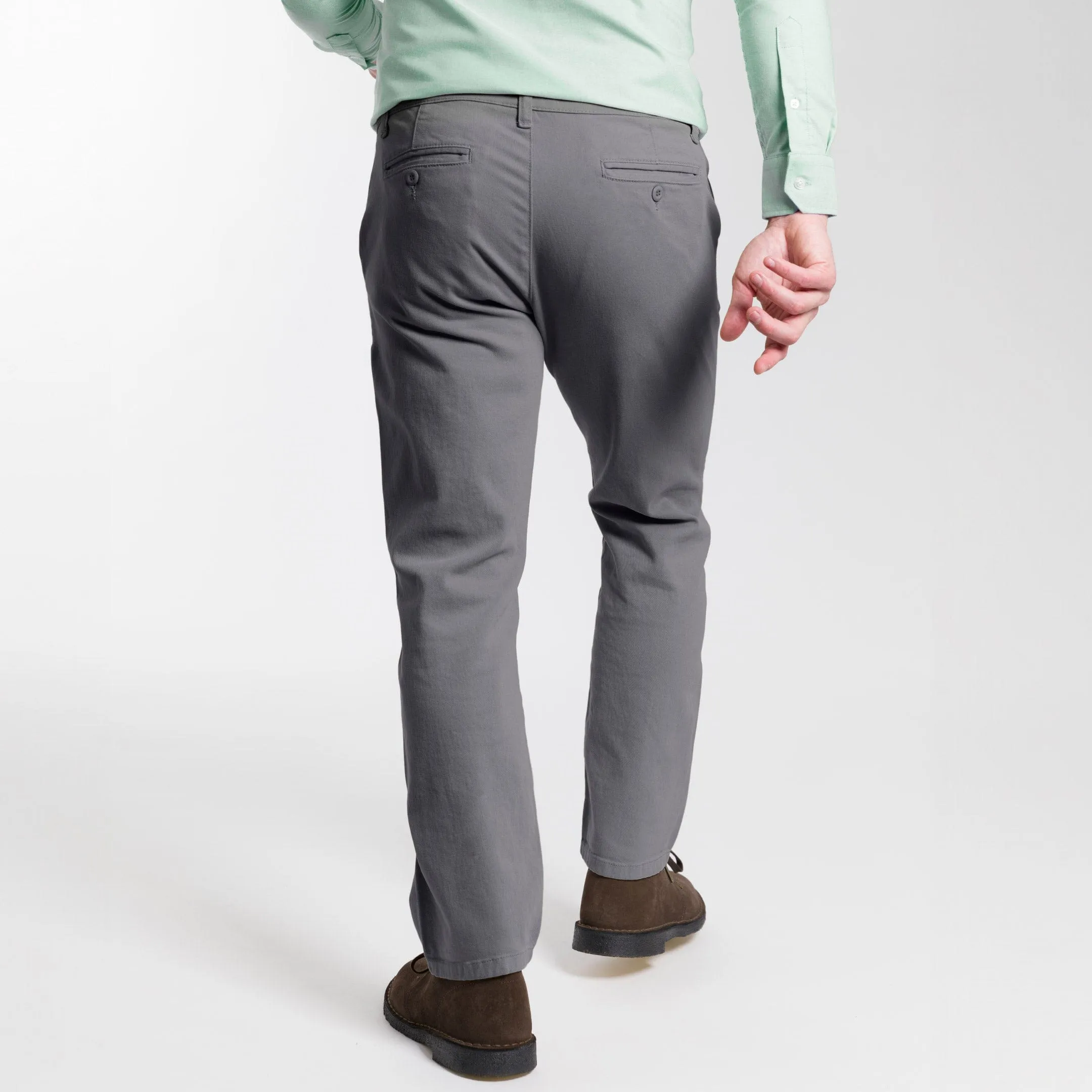 Straight Fit Charcoal Washed Stretch Chino sold by Ash & Erie product image thumbnail 3