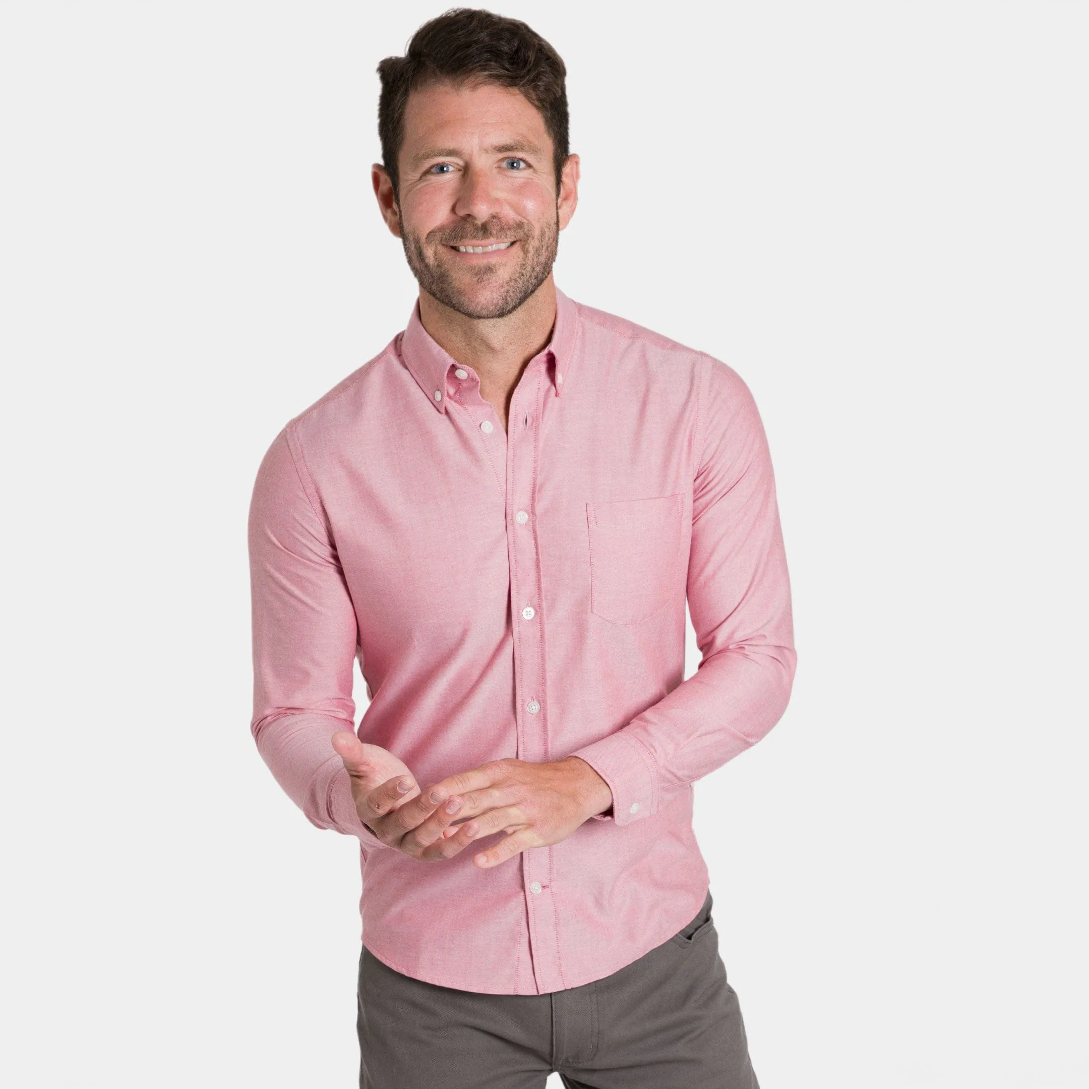 Faded Brick Oxford Wrinkle Free Shirt sold by Ash & Erie