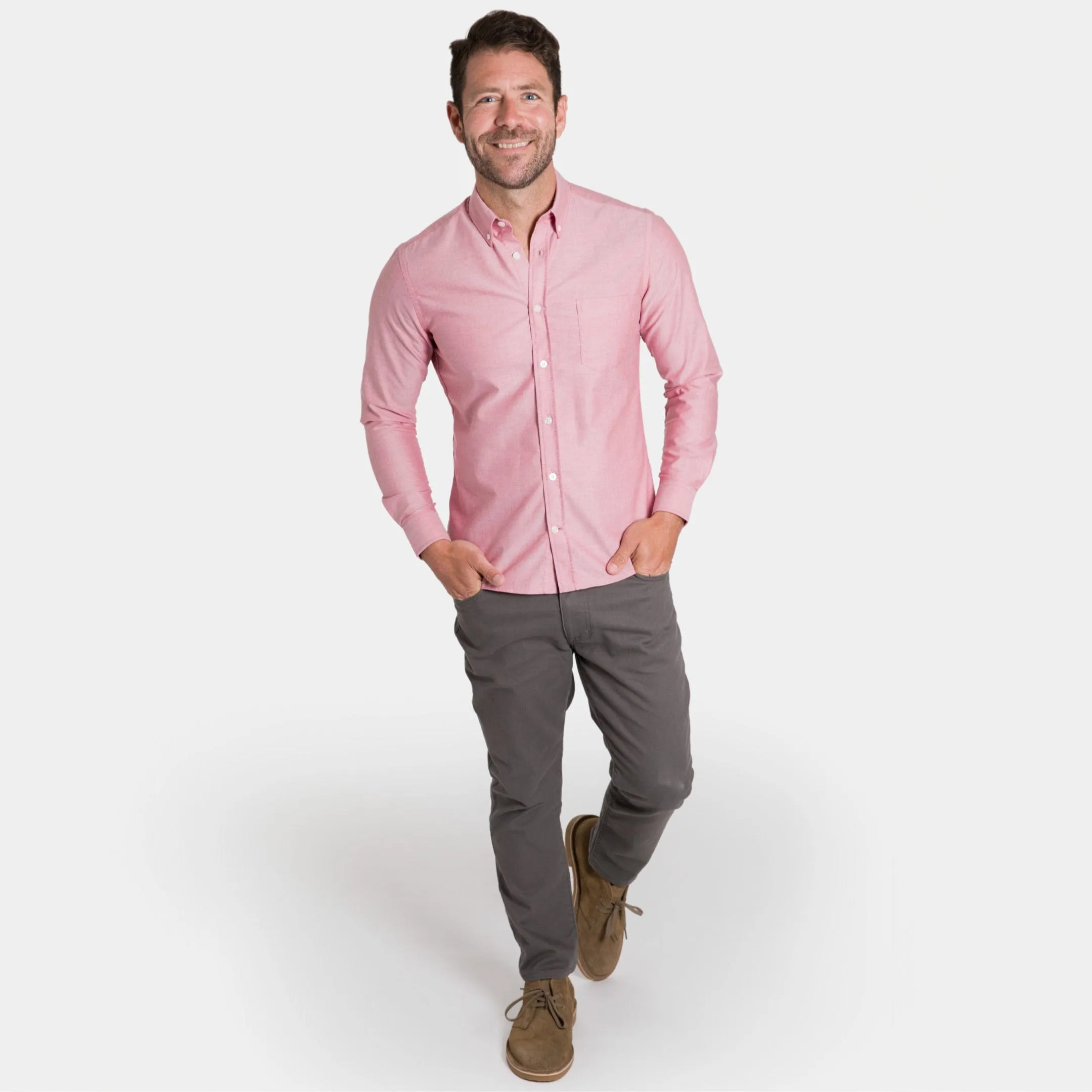 Faded Brick Oxford Wrinkle Free Shirt sold by Ash & Erie product image thumbnail 2