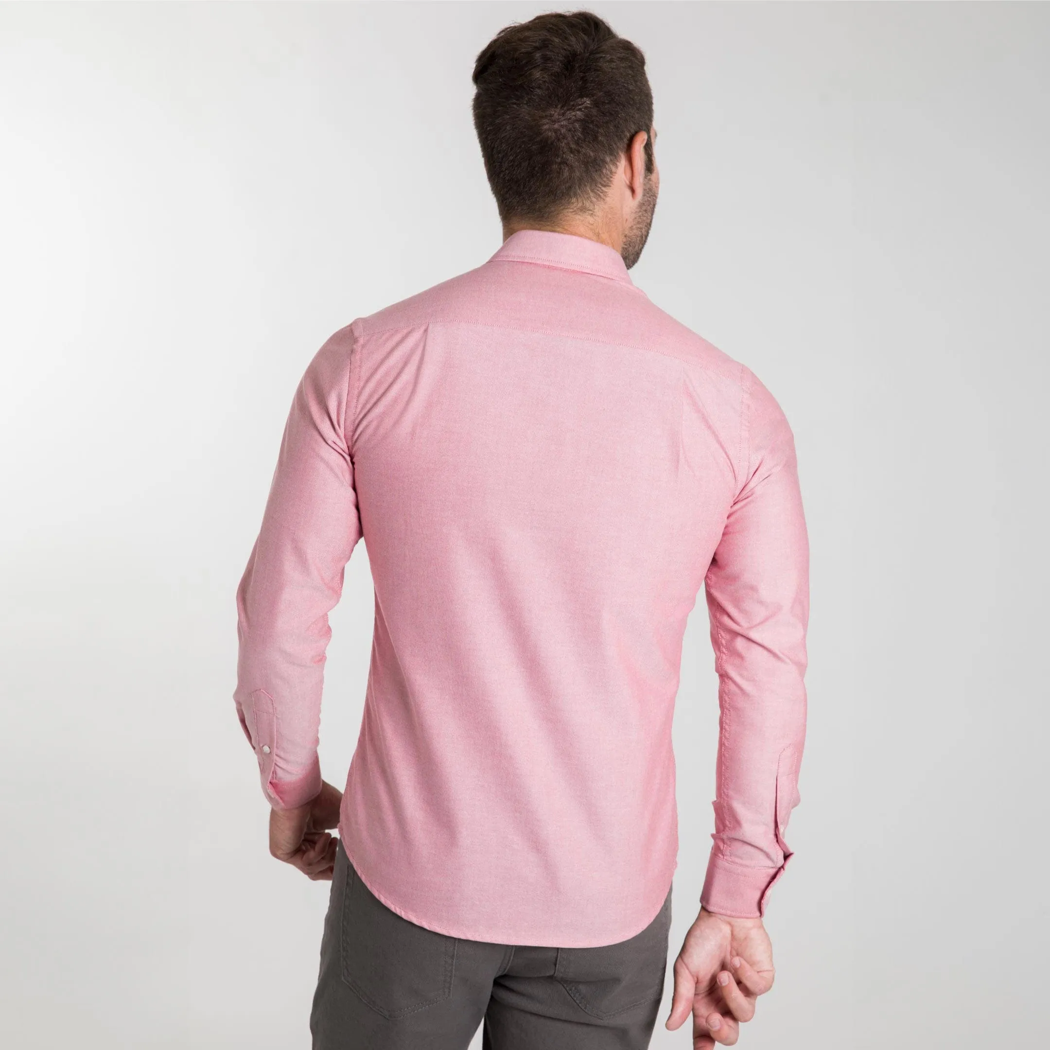 Faded Brick Oxford Wrinkle Free Shirt sold by Ash & Erie product image thumbnail 3