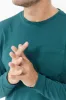 Forest Green Long Sleeve Pima Cotton Crew Neck Tee sold by Ash & Erie