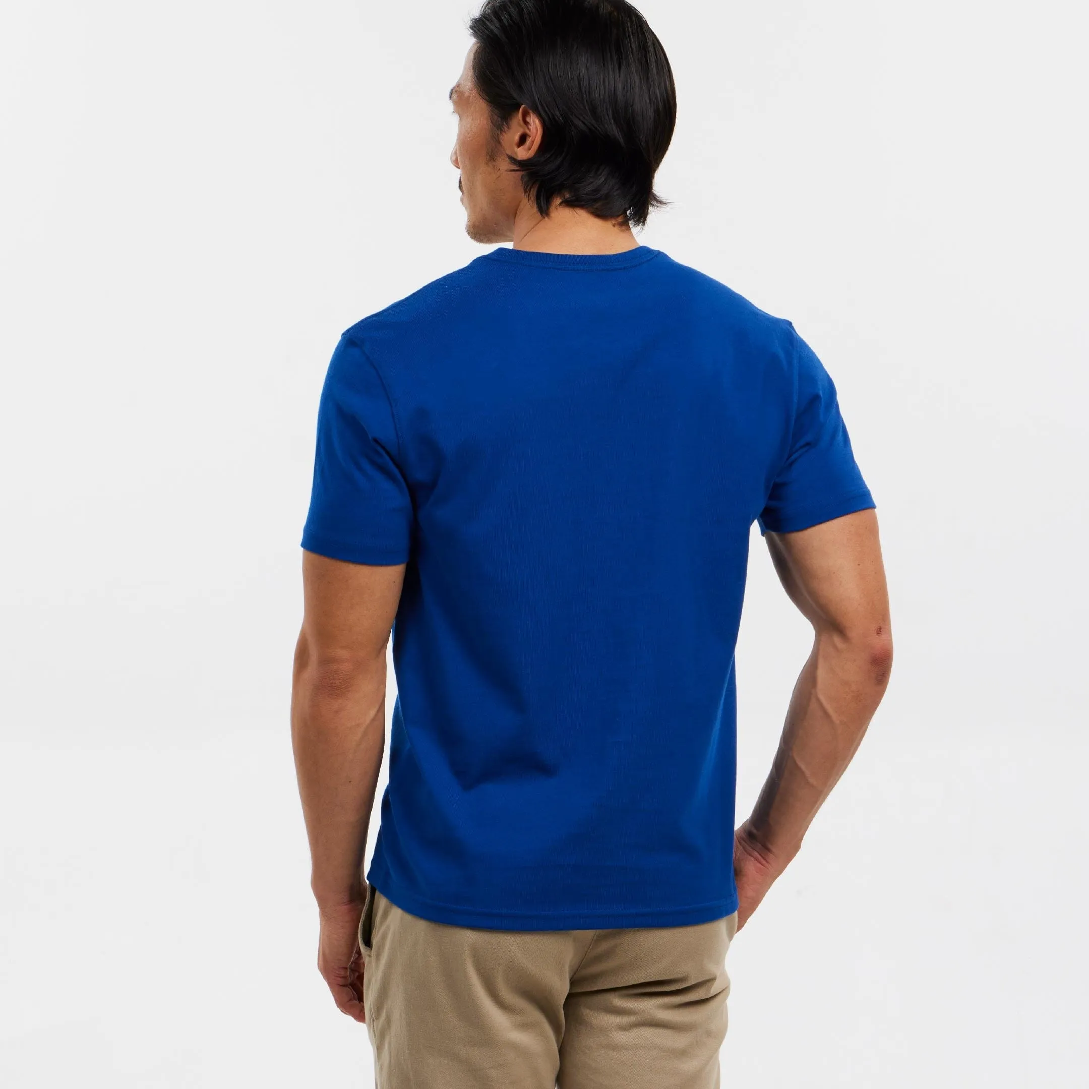 Blue Short Sleeve Pima Cotton Henley sold by Ash & Erie product image thumbnail 3