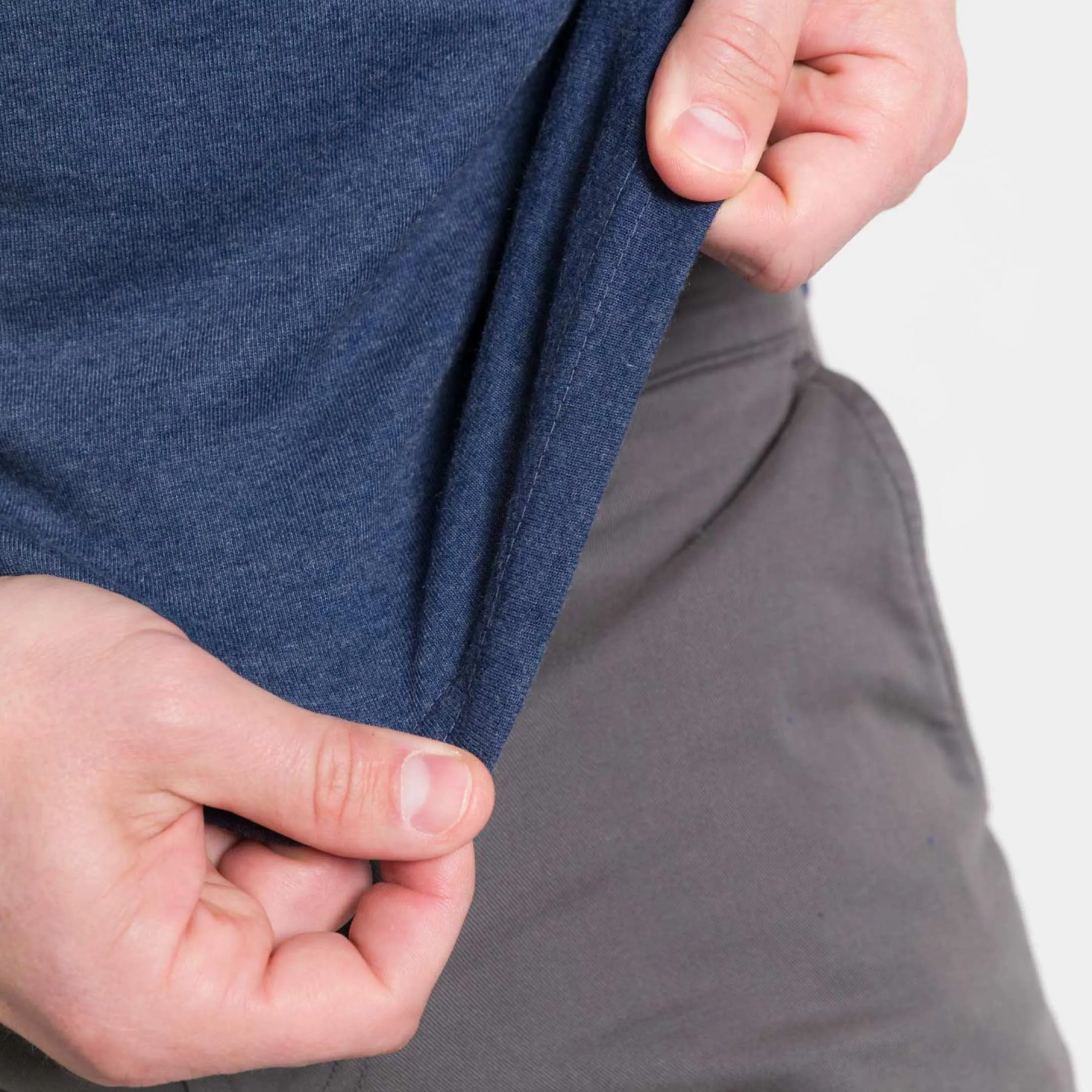 Heather Navy V-Neck Tee sold by Ash & Erie product image thumbnail 5