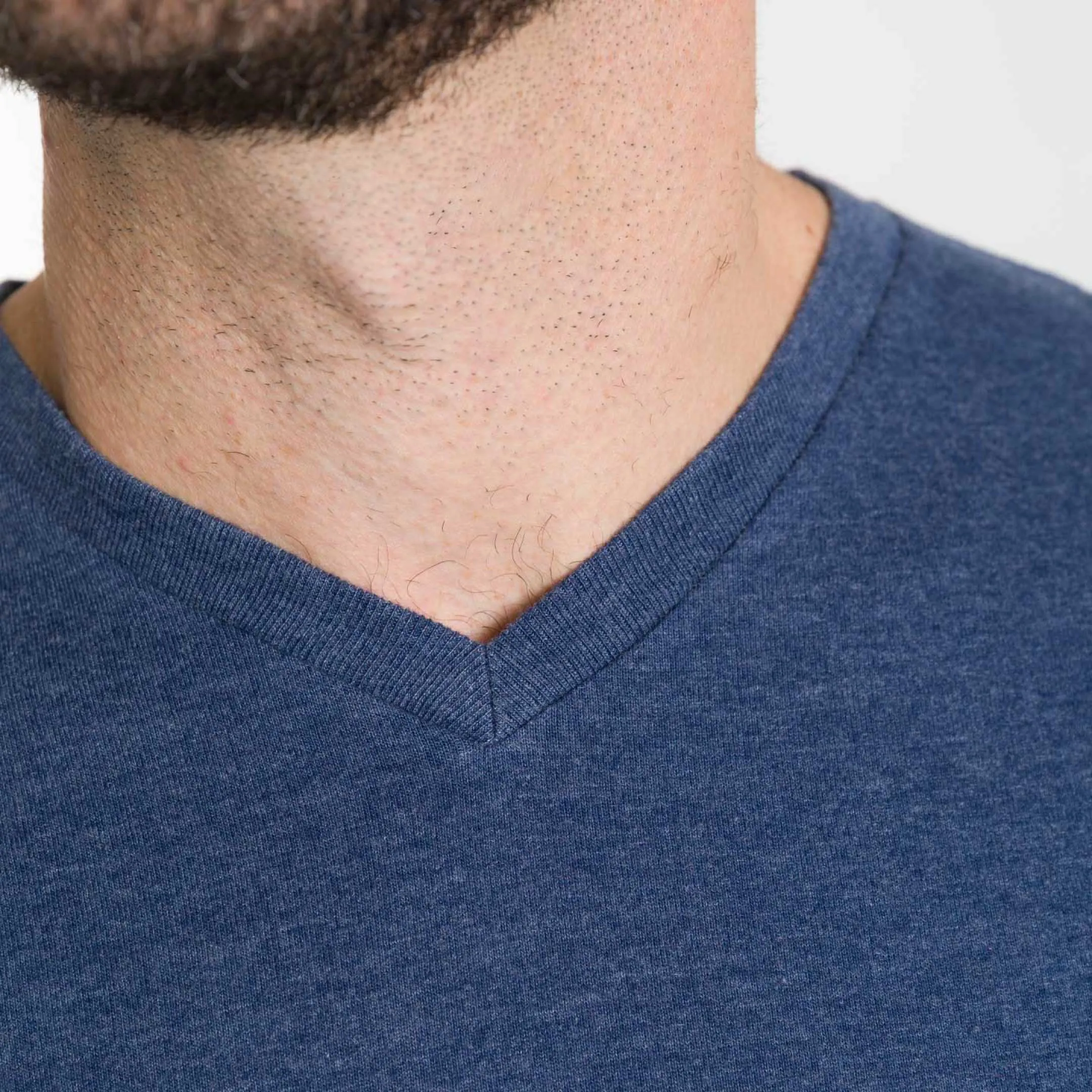 Heather Navy V-Neck Tee sold by Ash & Erie product image thumbnail 4