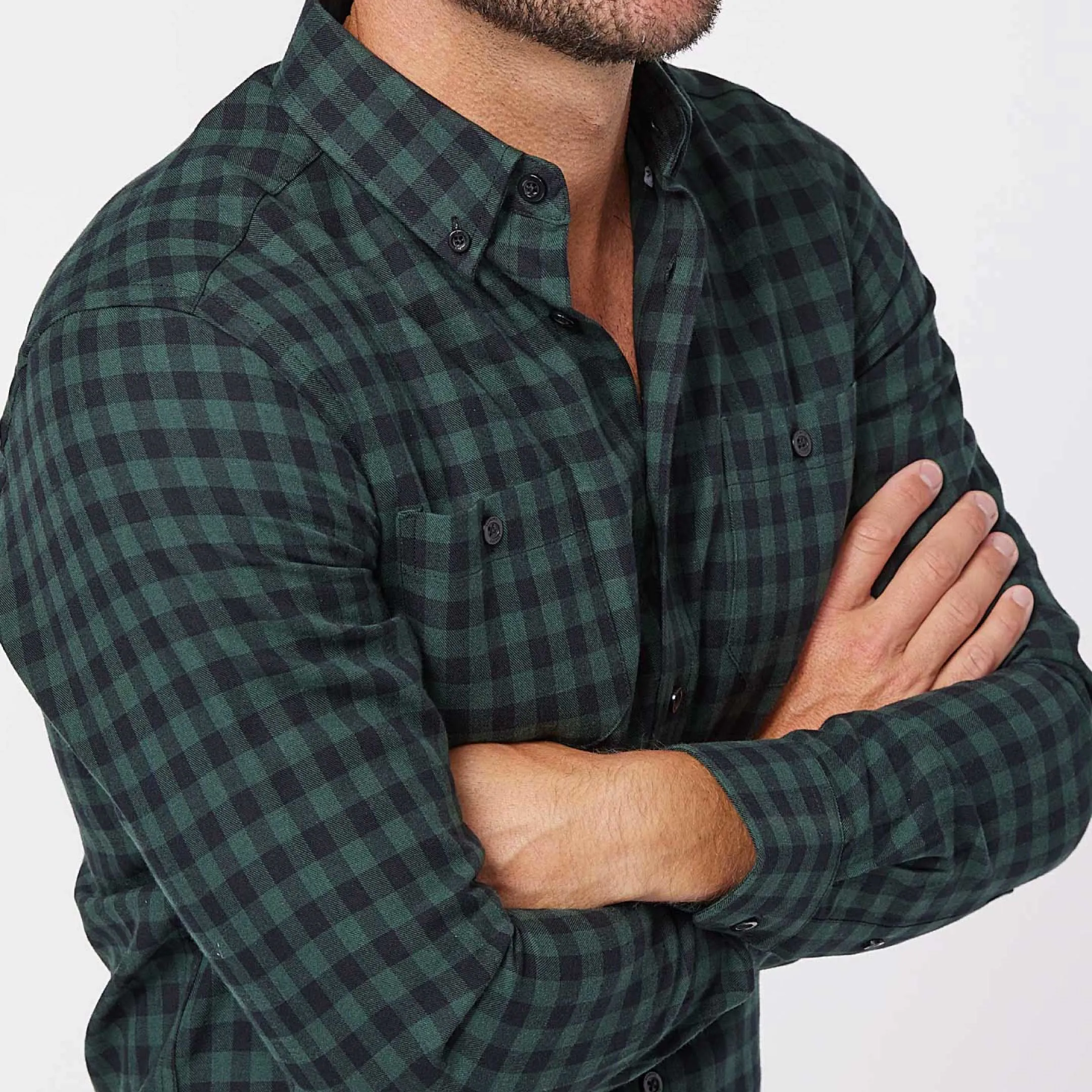 Greenstone Plaid Shirt sold by Ash & Erie product image thumbnail 4