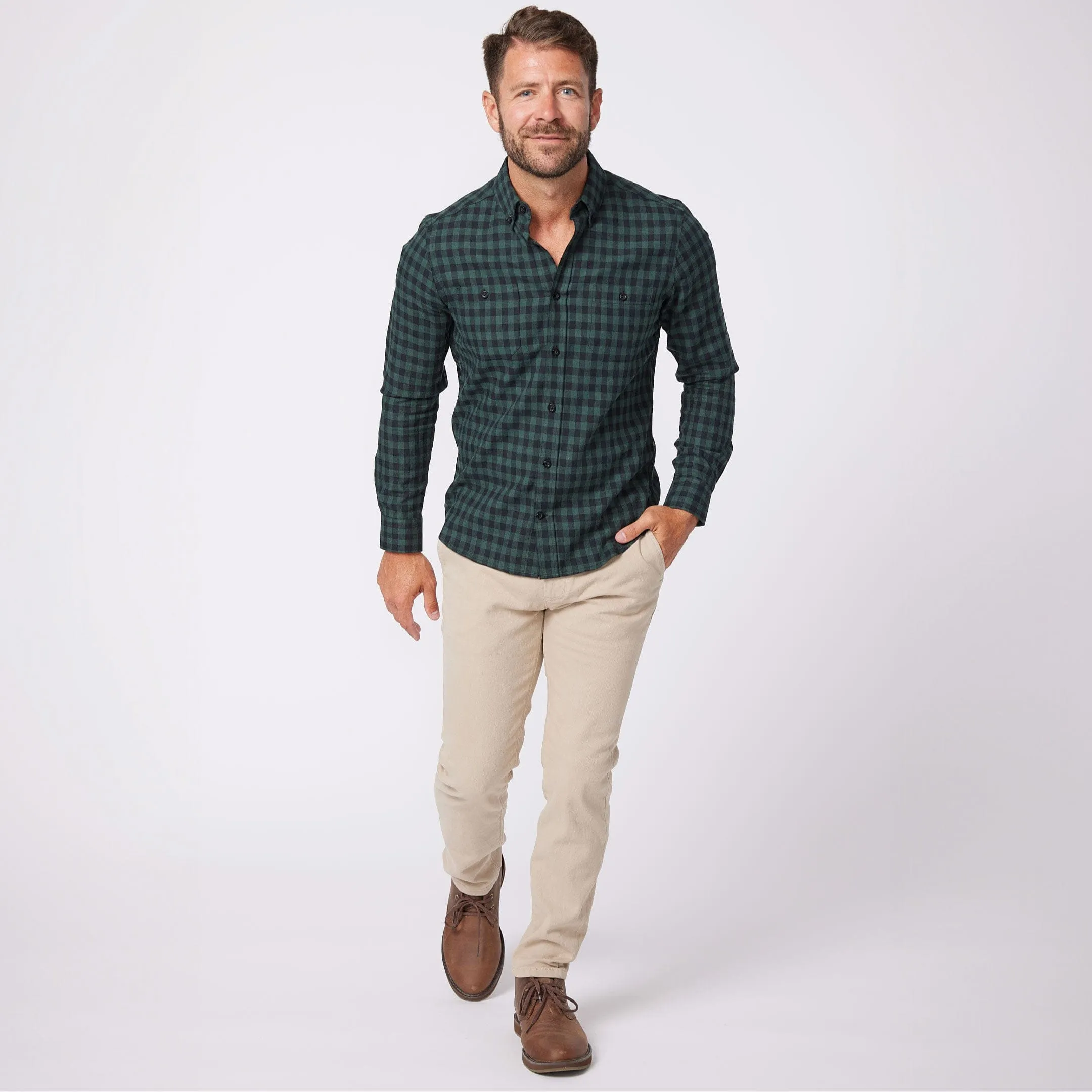 Greenstone Plaid Shirt sold by Ash & Erie product image thumbnail 2