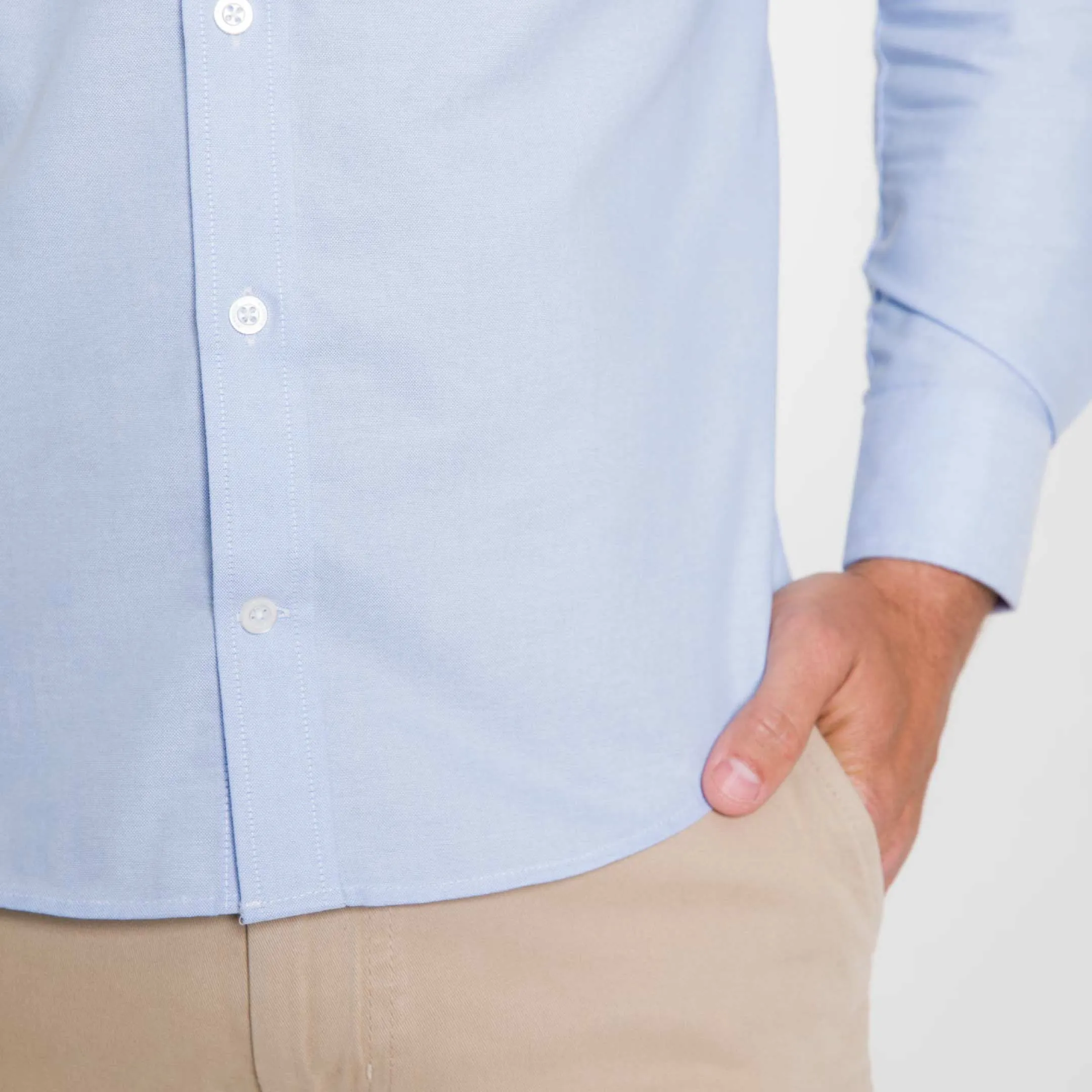 Blue Oxford Wrinkle Free Shirt sold by Ash & Erie product image thumbnail 4